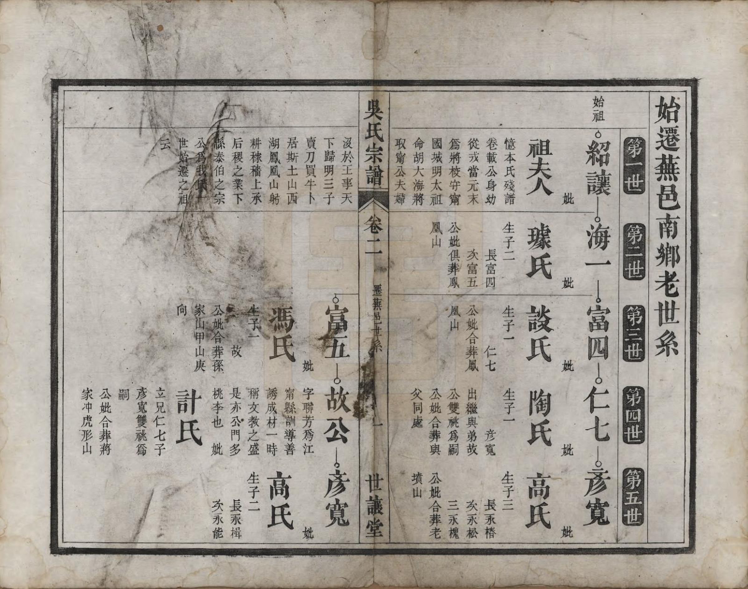 GTJP1703.吴.中国.鸠江吴氏家谱四卷.清光绪十一年（1885）_002.pdf_第1页