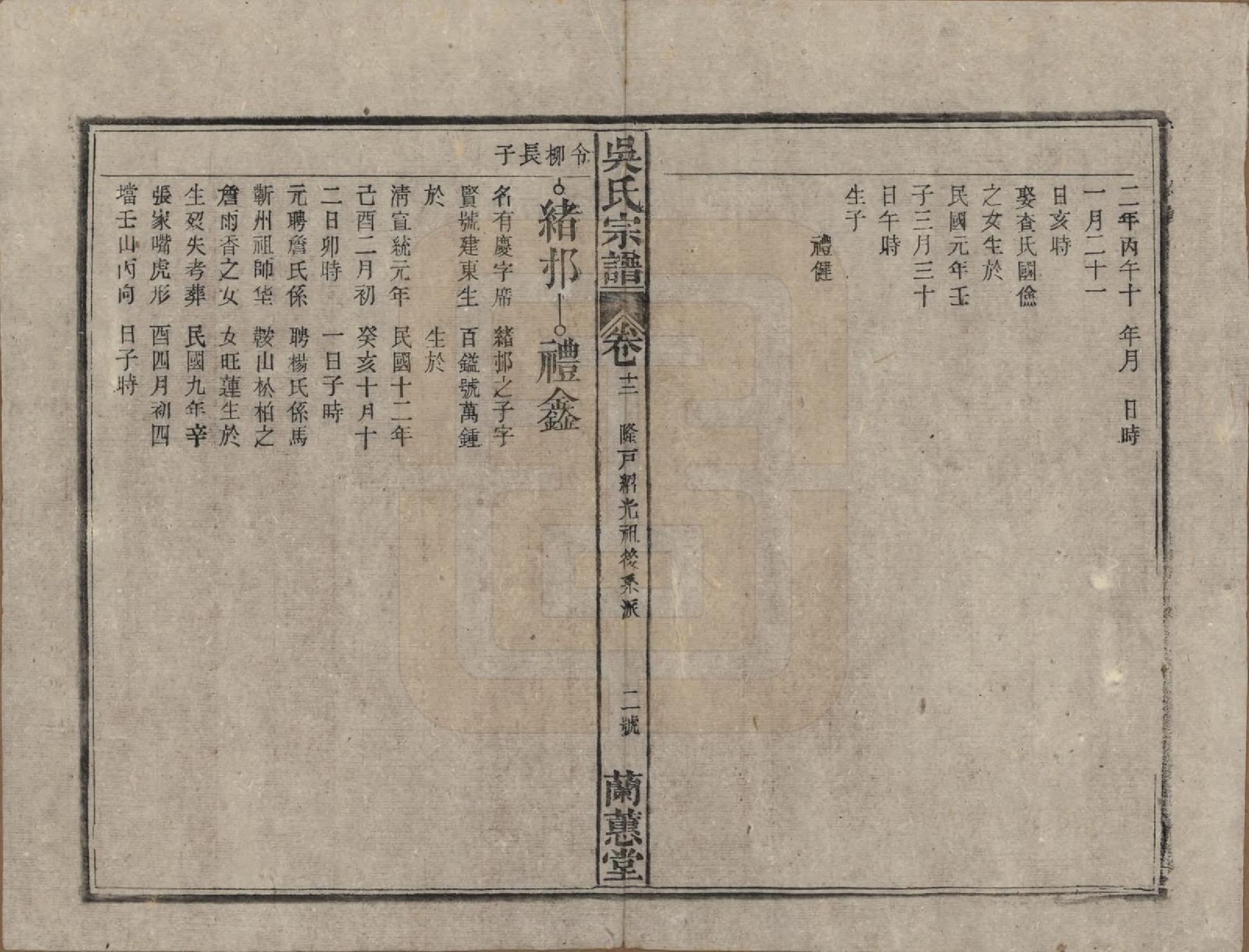 GTJP1669.吴.中国.吴氏宗谱三十六卷首二卷.民国十七年（1928）_012.pdf_第2页