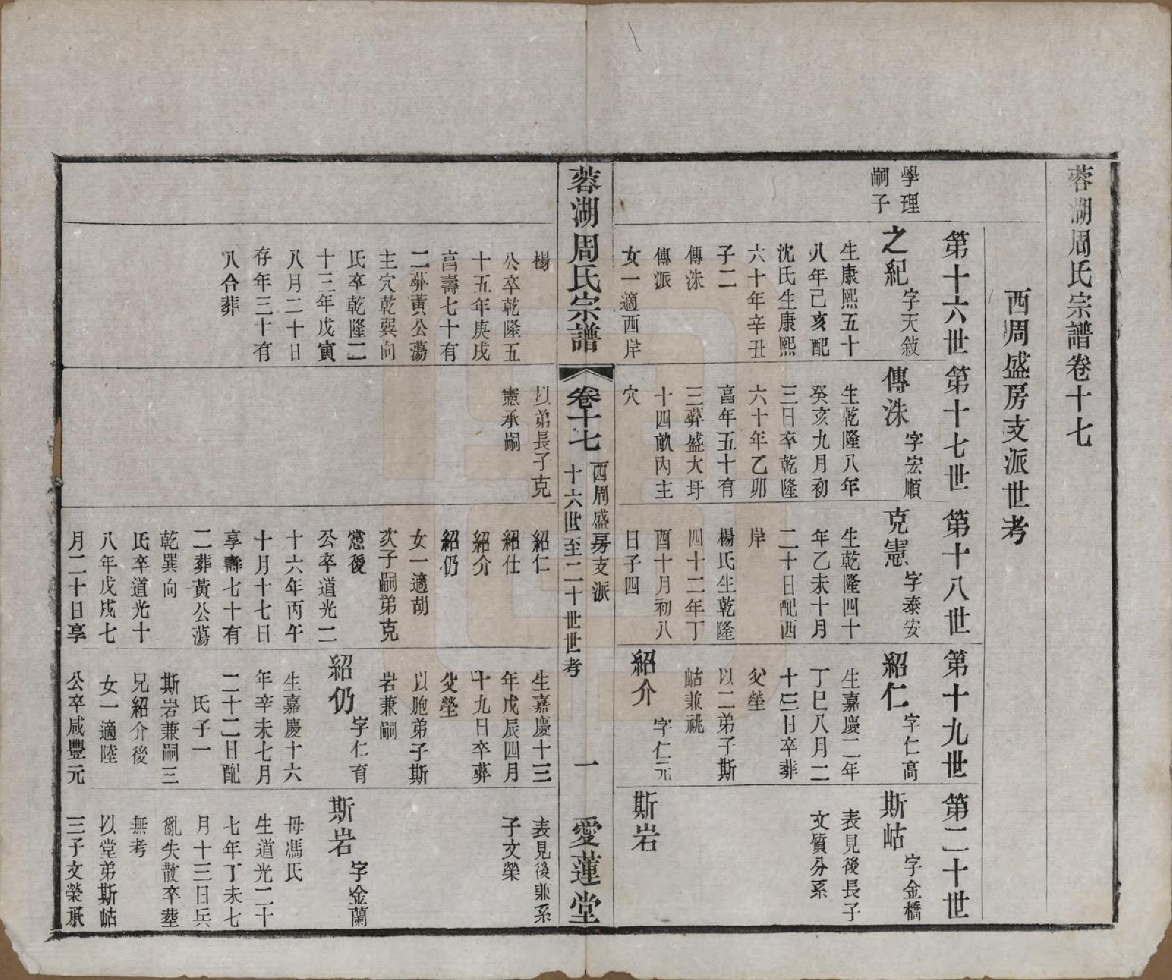 GTJP2335.周.中国.蓉湖周氏宗谱二十八卷.清光绪三十一年（1905）_017.pdf_第1页