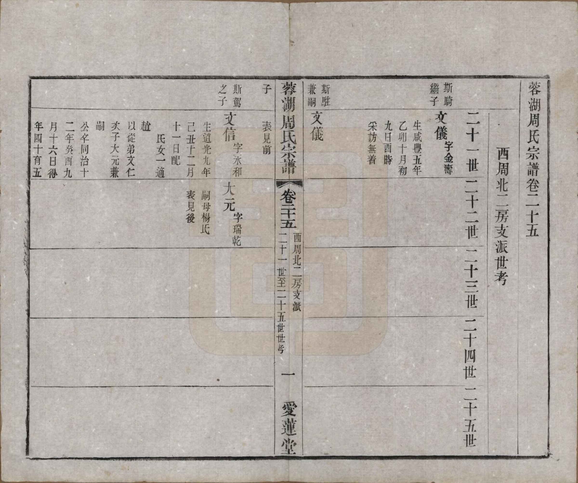 GTJP2335.周.中国.蓉湖周氏宗谱二十八卷.清光绪三十一年（1905）_025.pdf_第1页