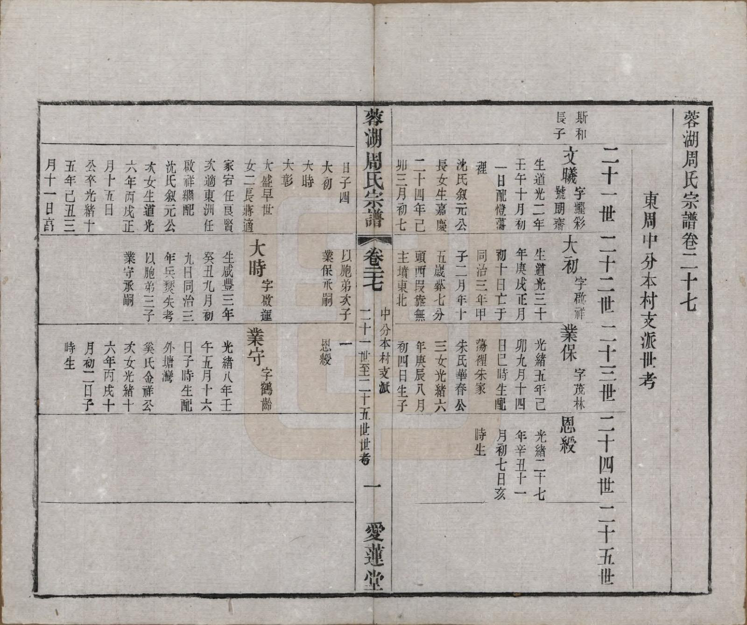 GTJP2335.周.中国.蓉湖周氏宗谱二十八卷.清光绪三十一年（1905）_027.pdf_第1页