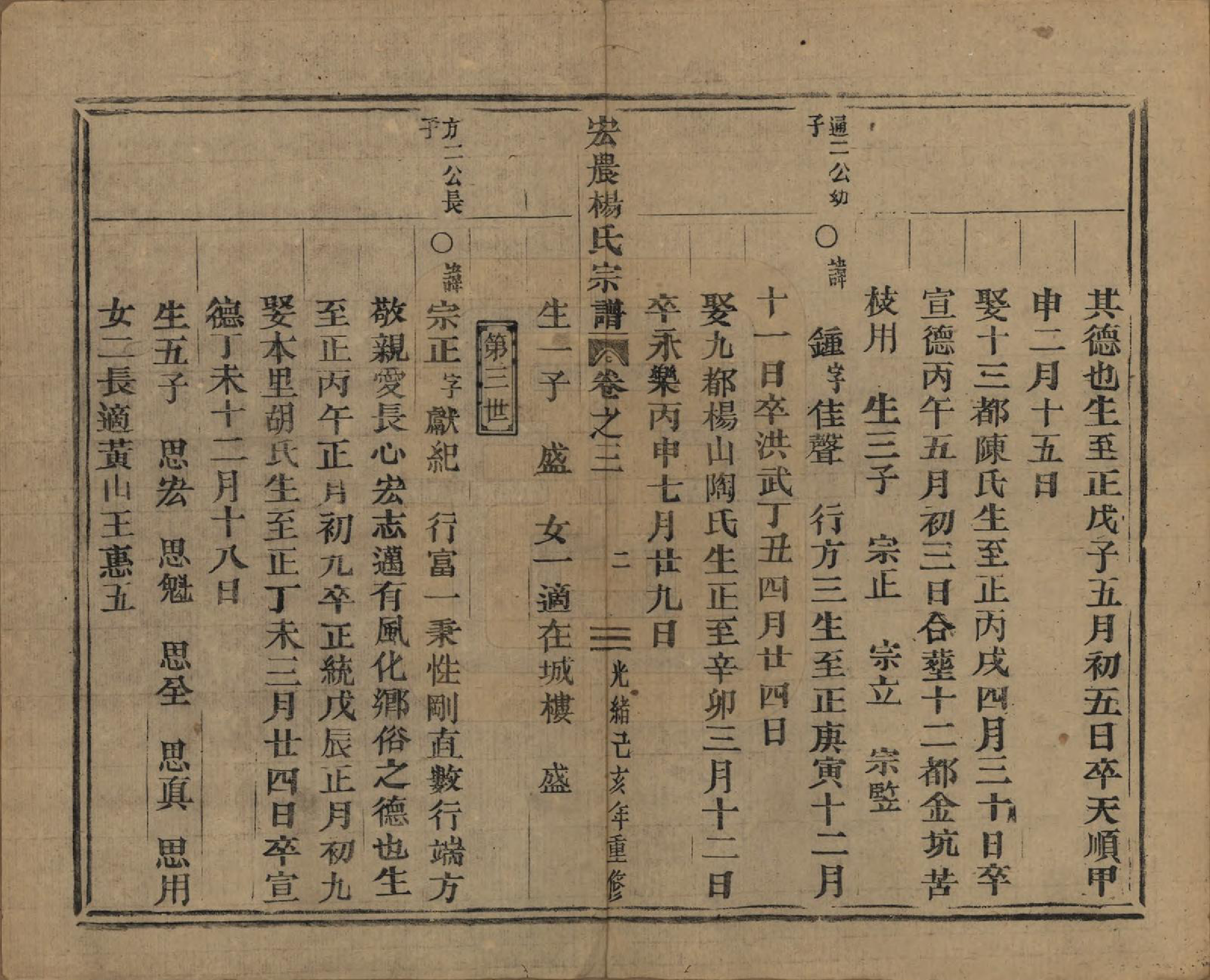 GTJP1980.杨.中国.弘农杨氏宗谱□□卷.清光绪二十五年（1899）_003.pdf_第2页