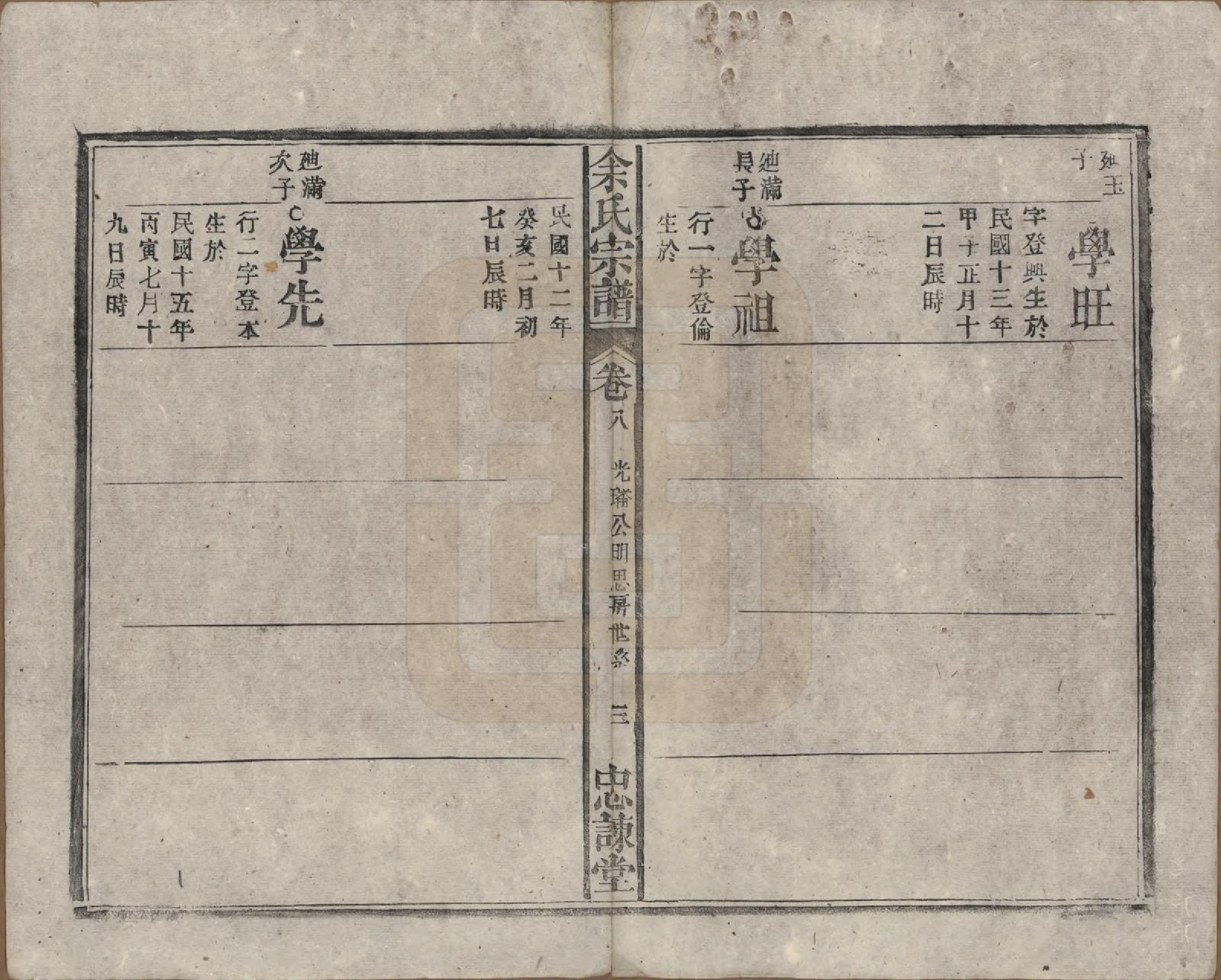 GTJP2038.余.中国.余氏宗谱八卷首三卷.民国十五年（1926）_008.pdf_第3页