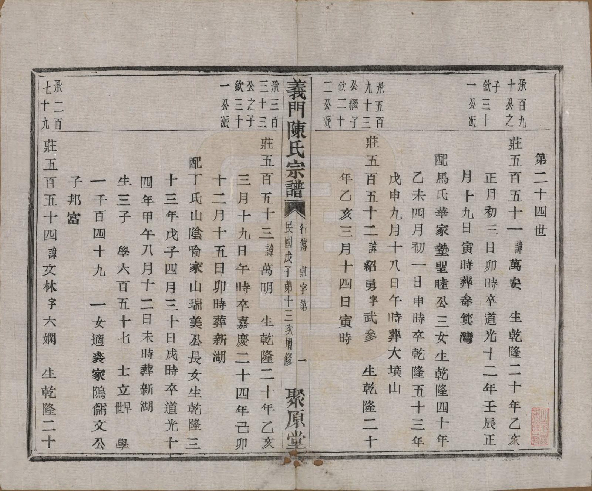 GTJP0141.陈.浙江诸暨.义门陈氏宗谱一百卷.民国三十八年（1949）_071.pdf_第2页