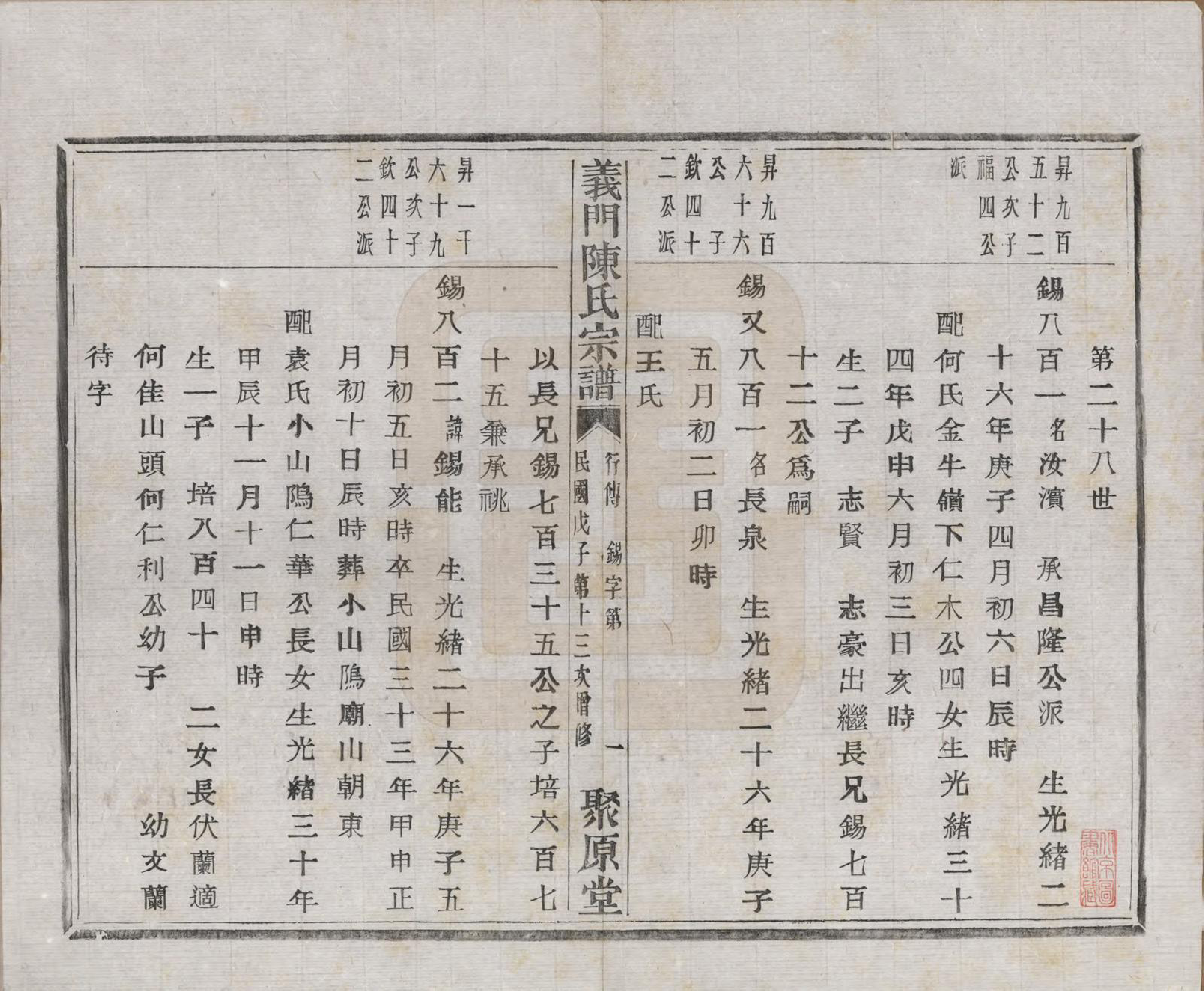 GTJP0141.陈.浙江诸暨.义门陈氏宗谱一百卷.民国三十八年（1949）_094.pdf_第2页