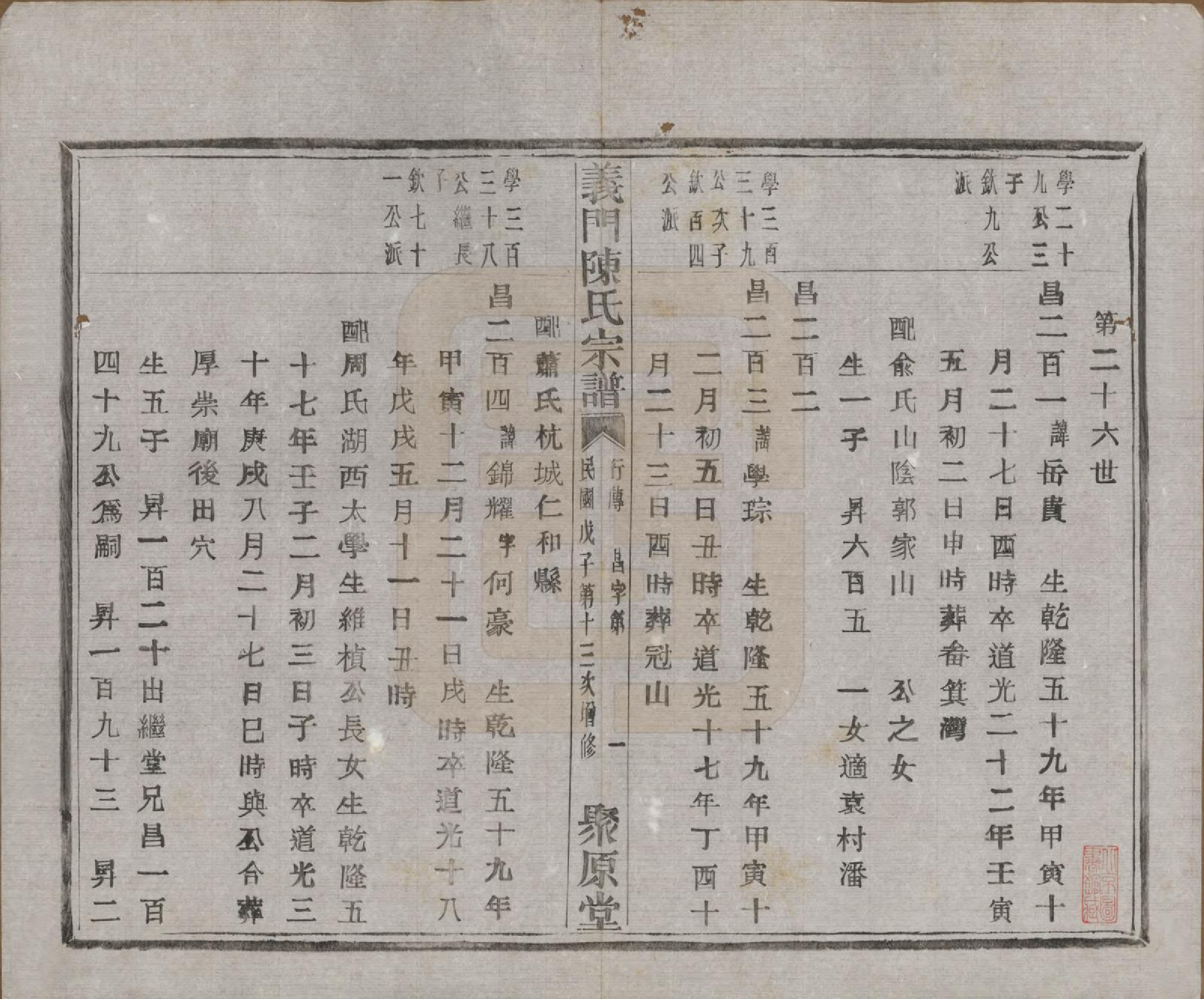 GTJP0141.陈.浙江诸暨.义门陈氏宗谱一百卷.民国三十八年（1949）_081.pdf_第2页