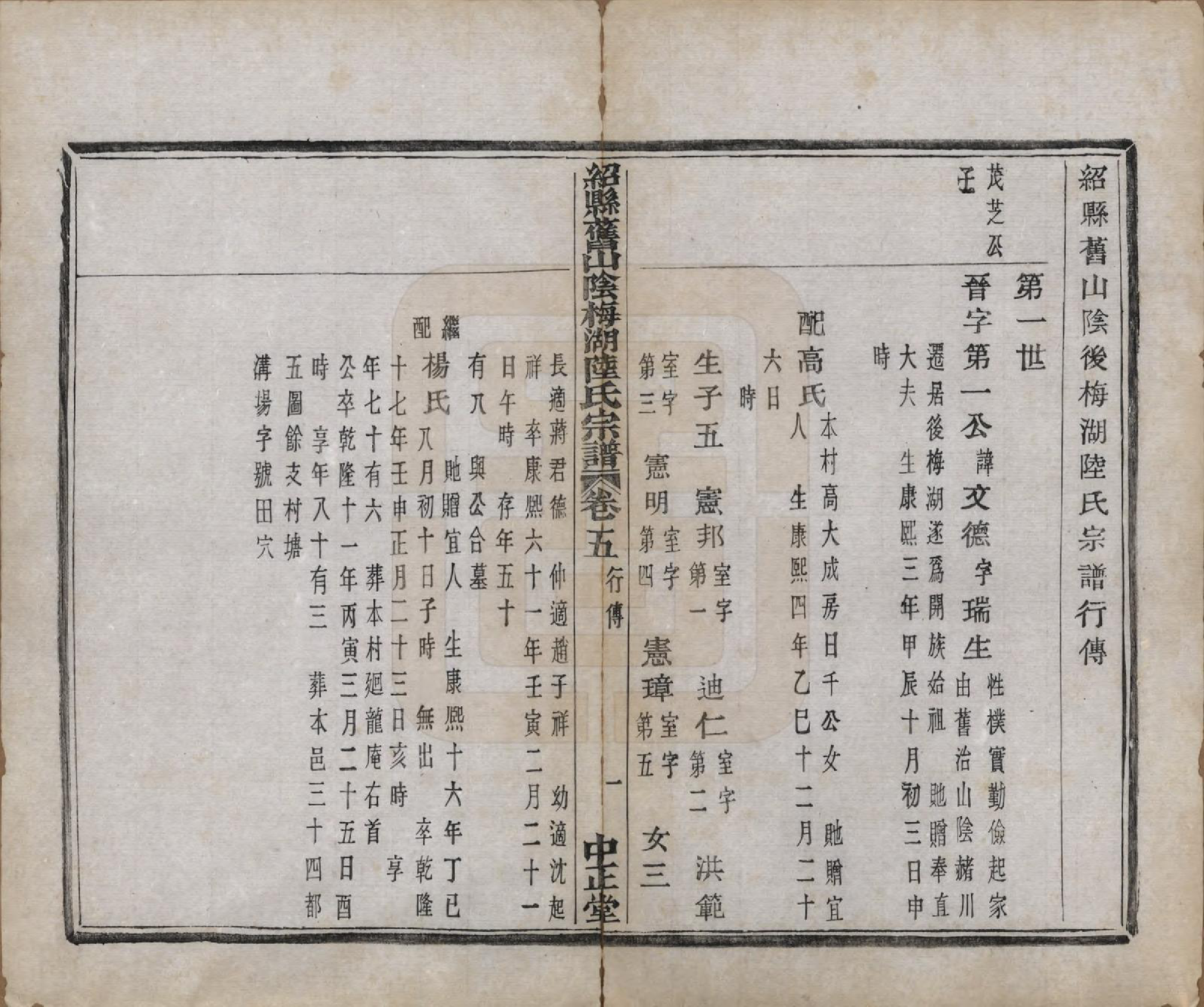 GTJP1018.陆.浙江绍兴.山阴梅湖陆氏宗谱六卷.民国六年（1917）_005.pdf_第2页