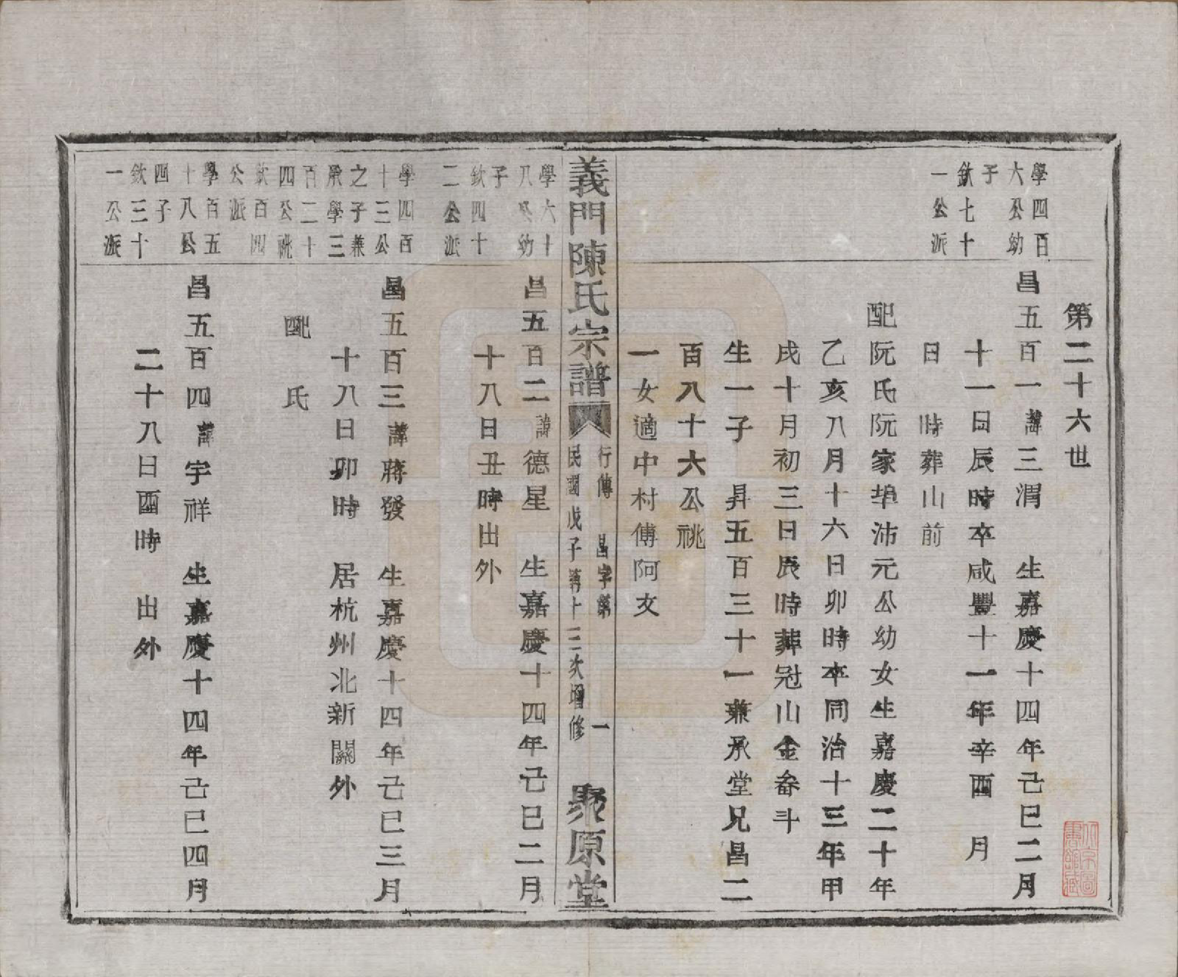 GTJP0141.陈.浙江诸暨.义门陈氏宗谱一百卷.民国三十八年（1949）_082.pdf_第2页