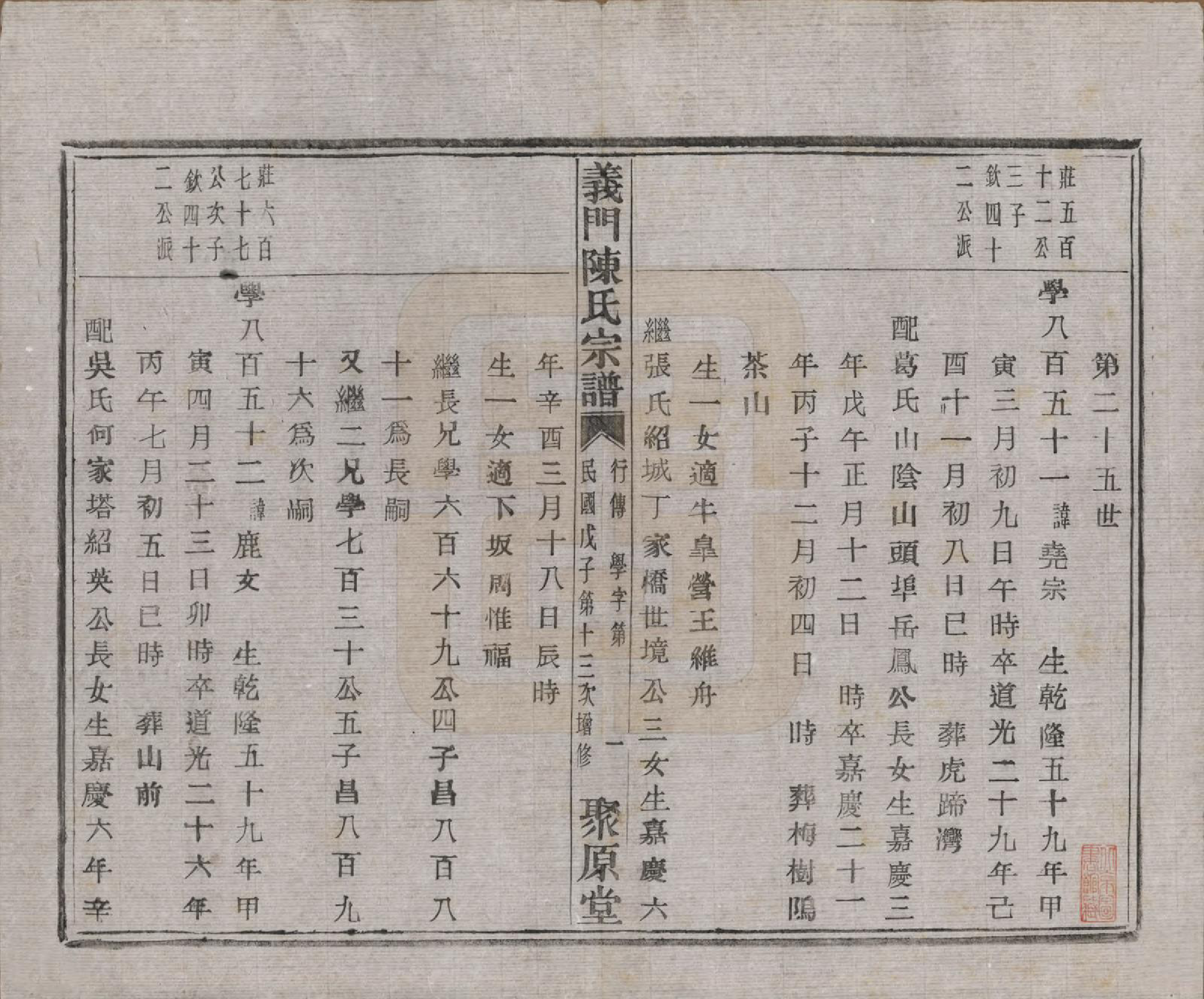 GTJP0141.陈.浙江诸暨.义门陈氏宗谱一百卷.民国三十八年（1949）_077.pdf_第2页