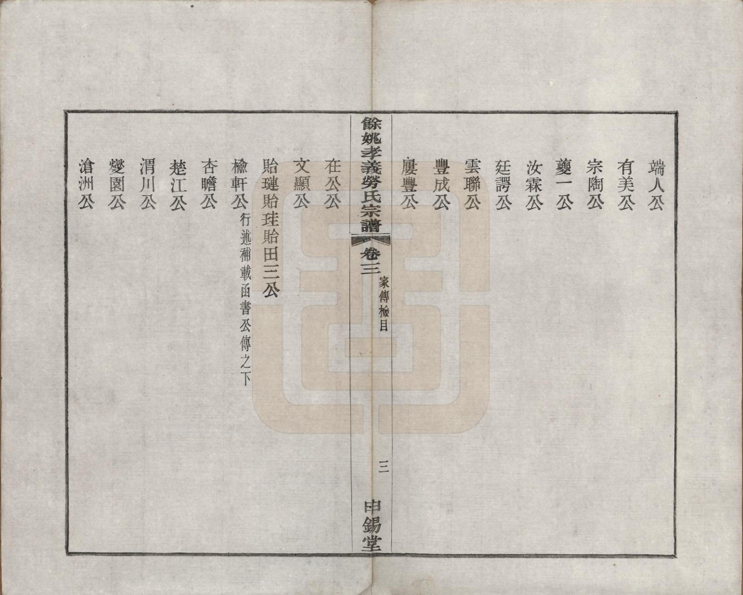 GTJP0757.劳.浙江余姚.余姚孝义劳氏宗谱十六卷首一卷末一卷.民国三年（1914）_003.pdf_第3页