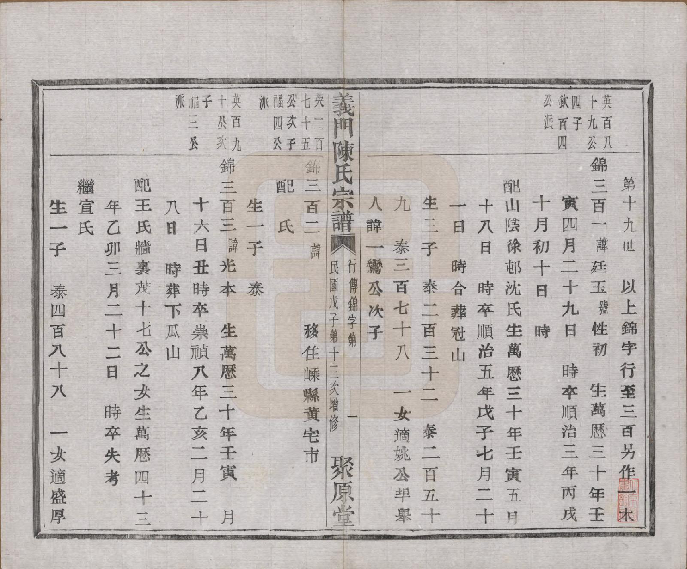 GTJP0141.陈.浙江诸暨.义门陈氏宗谱一百卷.民国三十八年（1949）_056.pdf_第2页