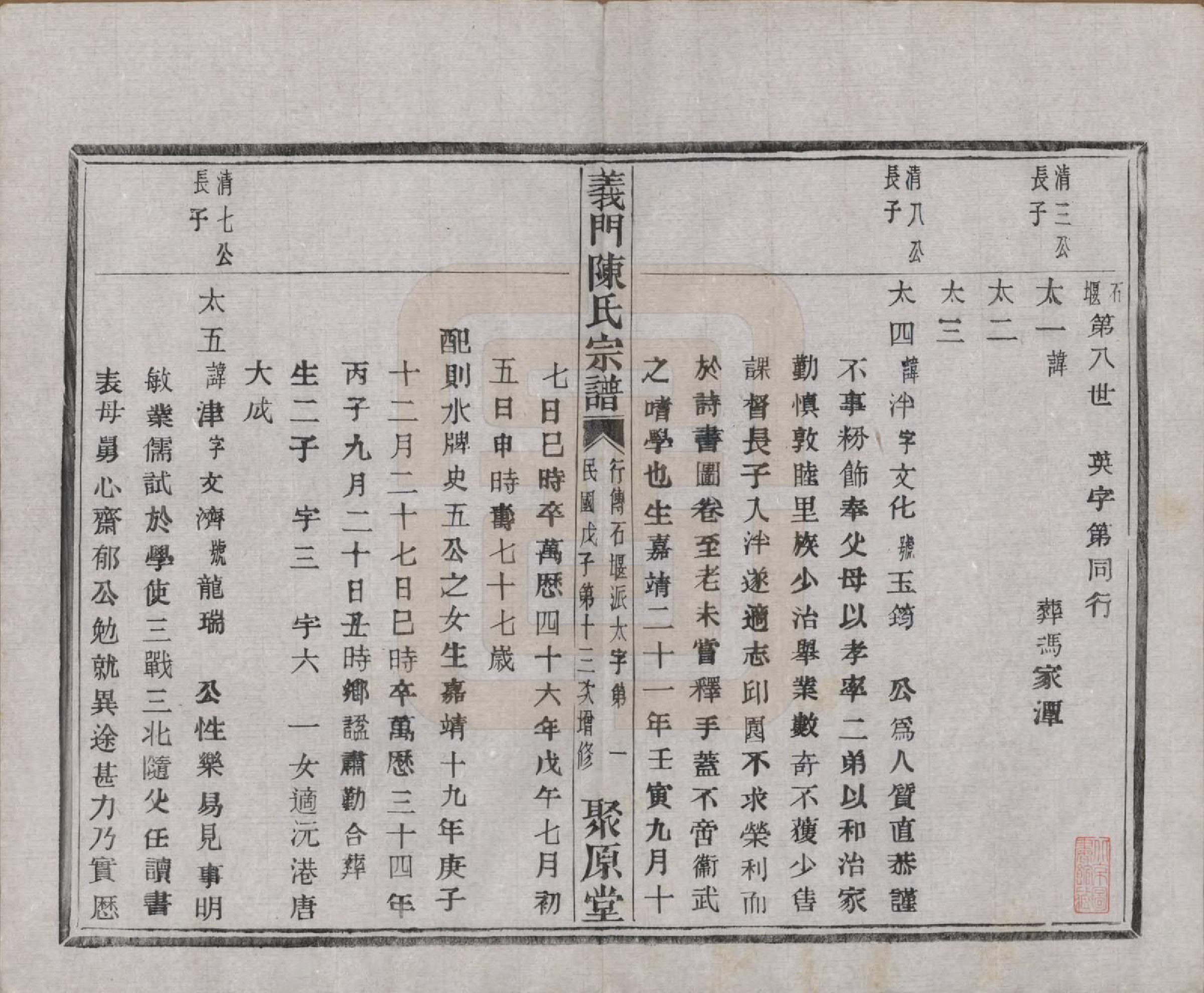 GTJP0141.陈.浙江诸暨.义门陈氏宗谱一百卷.民国三十八年（1949）_053.pdf_第2页