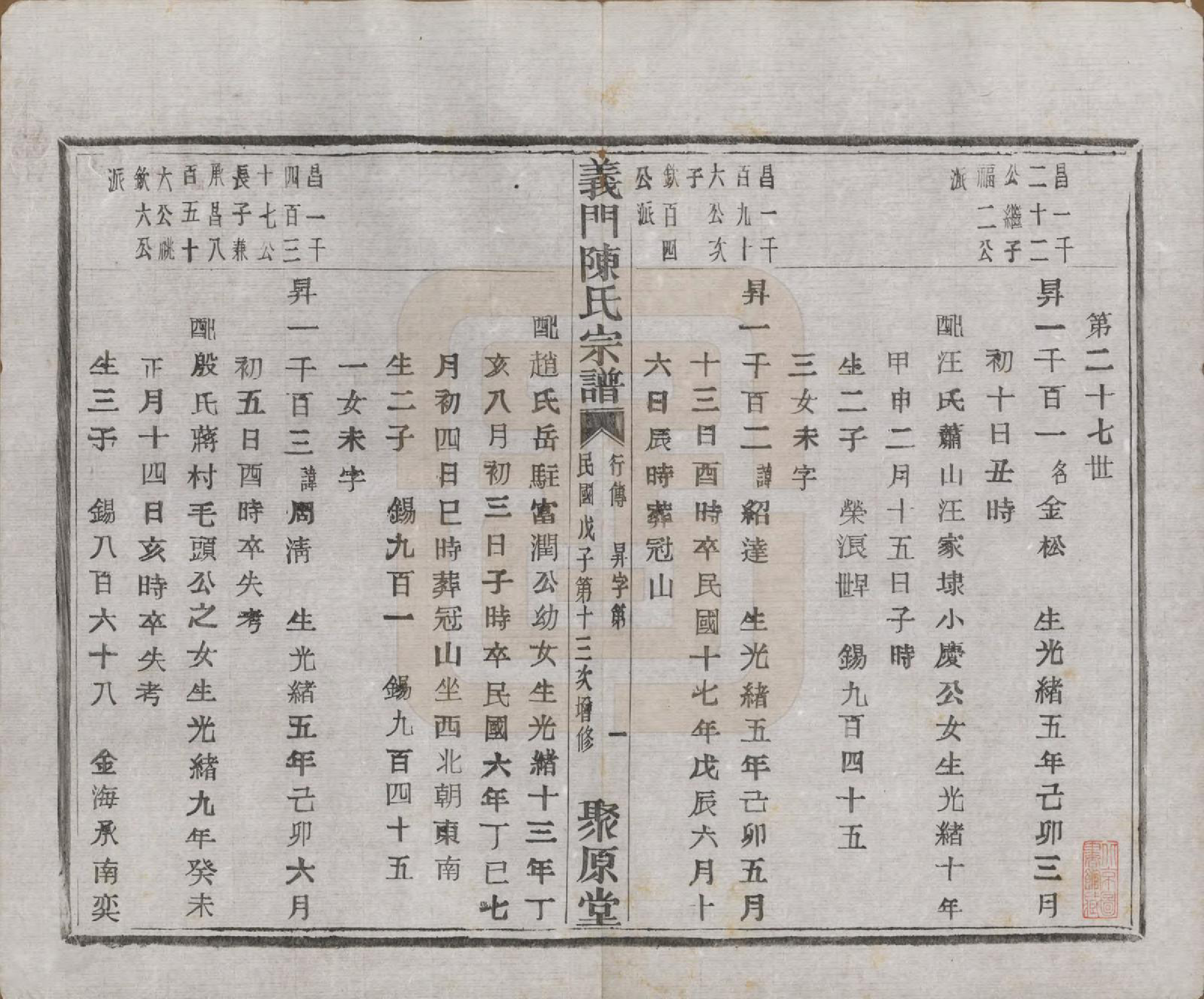 GTJP0141.陈.浙江诸暨.义门陈氏宗谱一百卷.民国三十八年（1949）_090.pdf_第2页