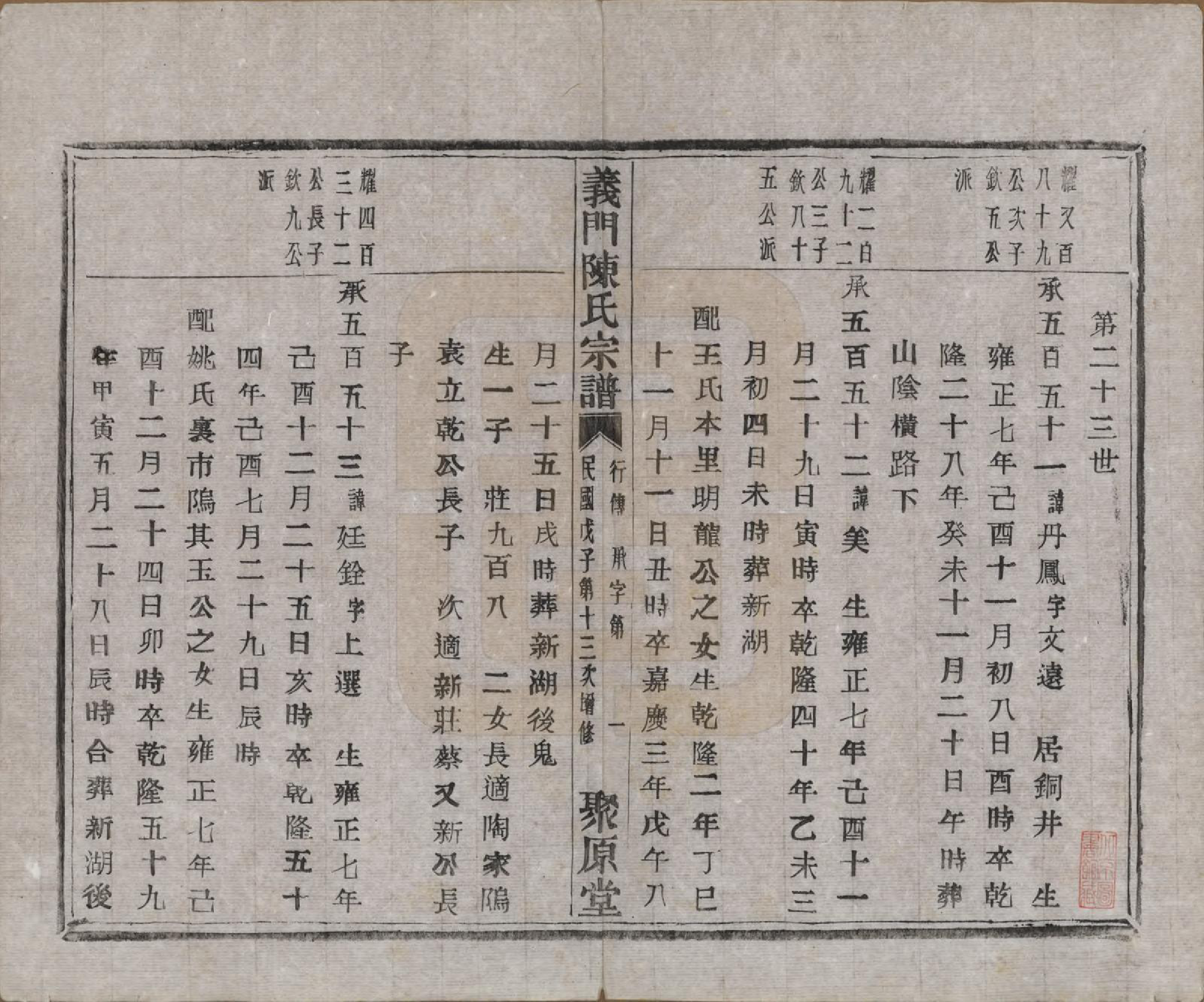 GTJP0141.陈.浙江诸暨.义门陈氏宗谱一百卷.民国三十八年（1949）_067.pdf_第2页