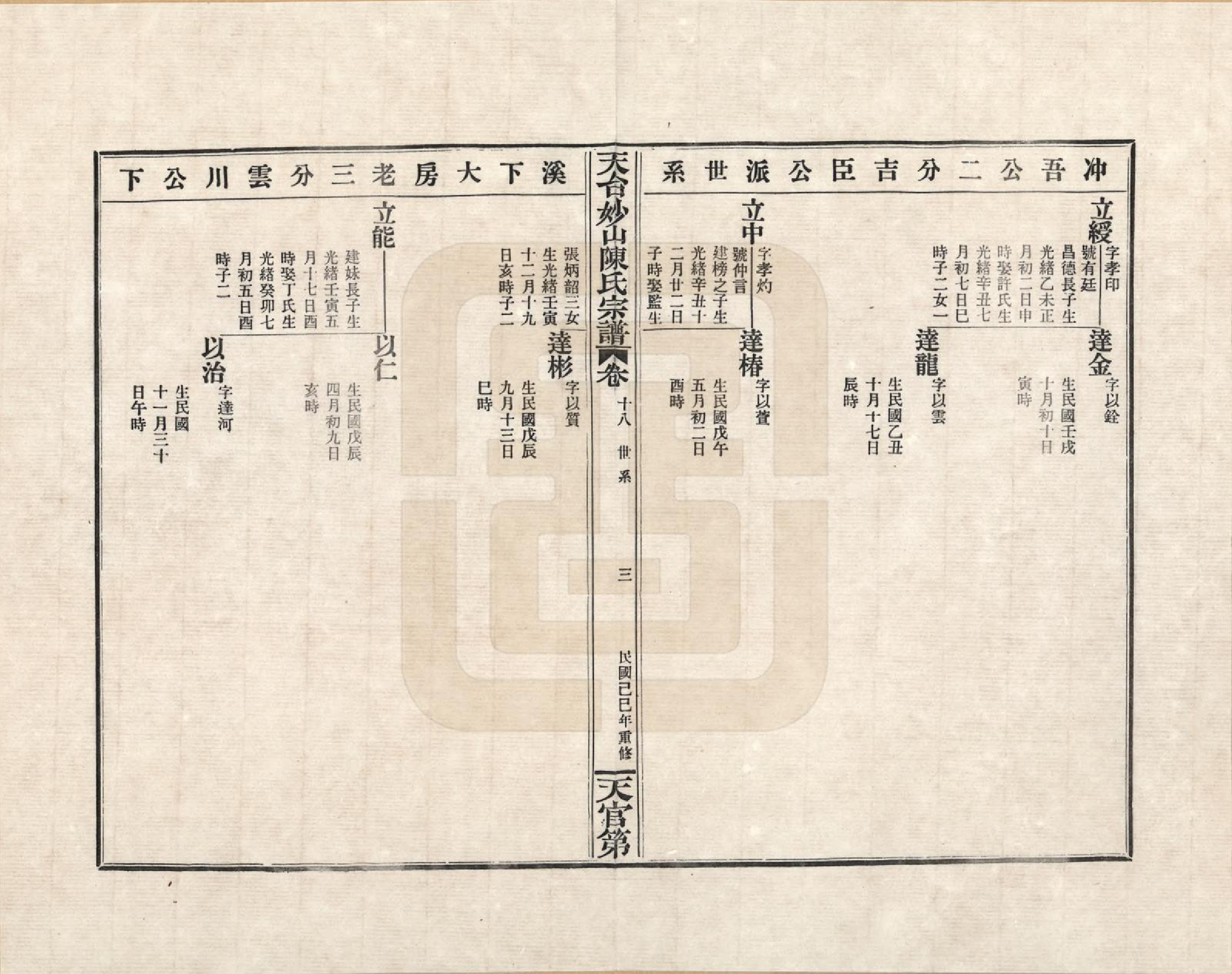 GTJP0100.陈.浙江天台.天台妙山陈氏宗谱_018.pdf_第3页