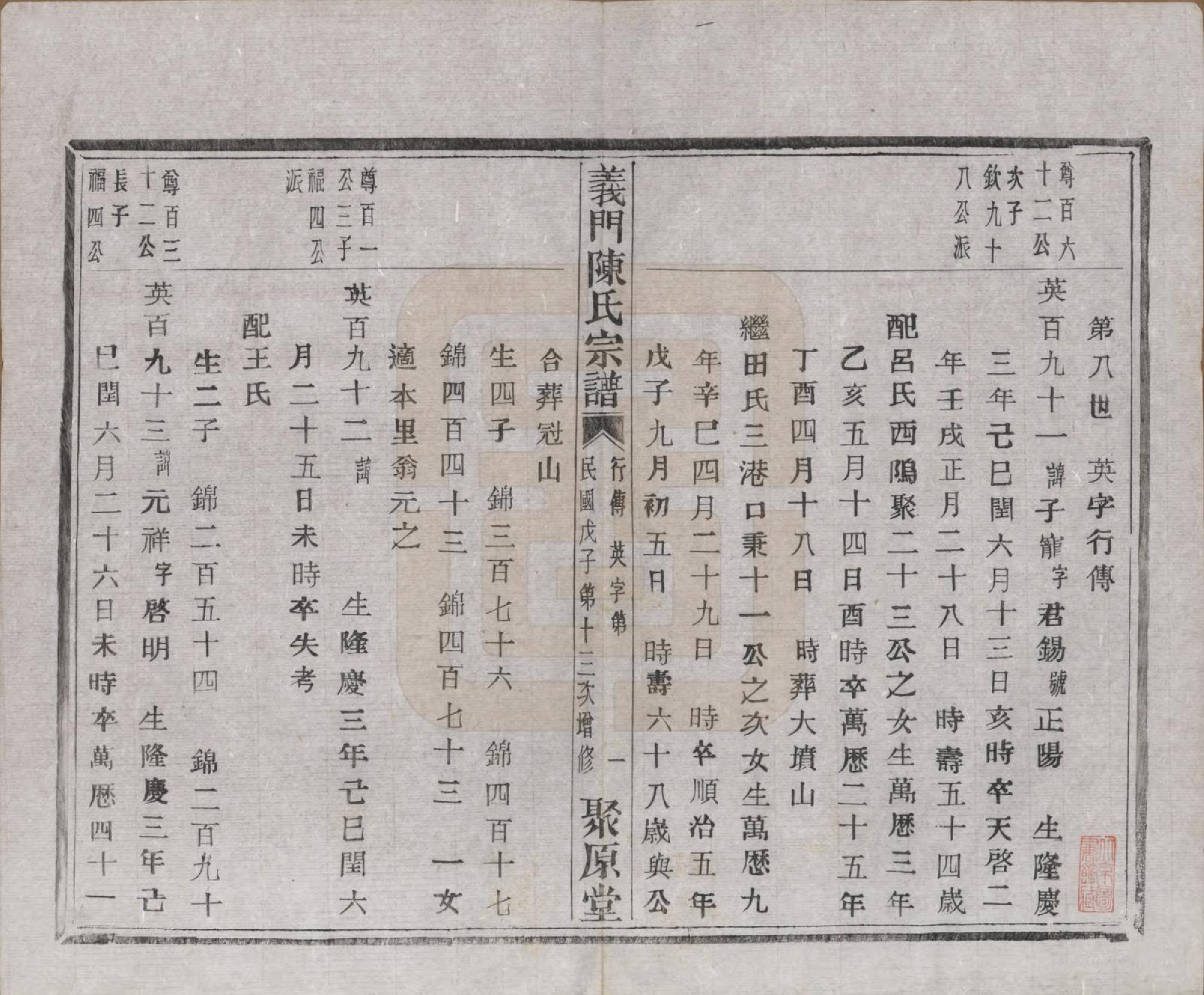 GTJP0141.陈.浙江诸暨.义门陈氏宗谱一百卷.民国三十八年（1949）_054.pdf_第2页