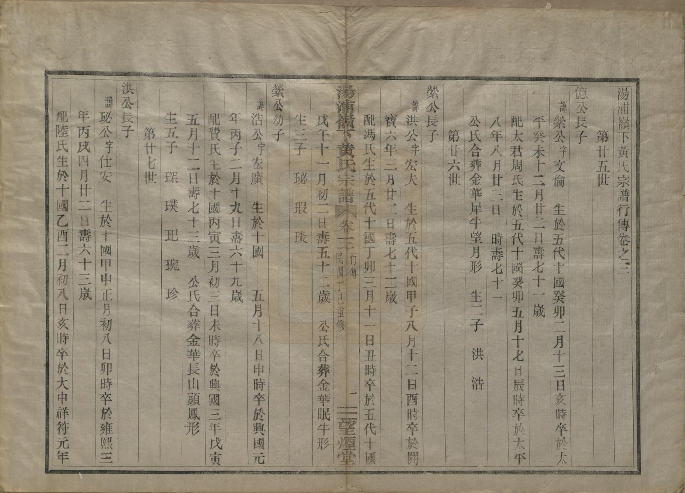 GTJP0582.黄.浙江绍兴.会稽汤浦岭下黄氏宗谱四卷.民国六年（1917）_003.pdf_第1页