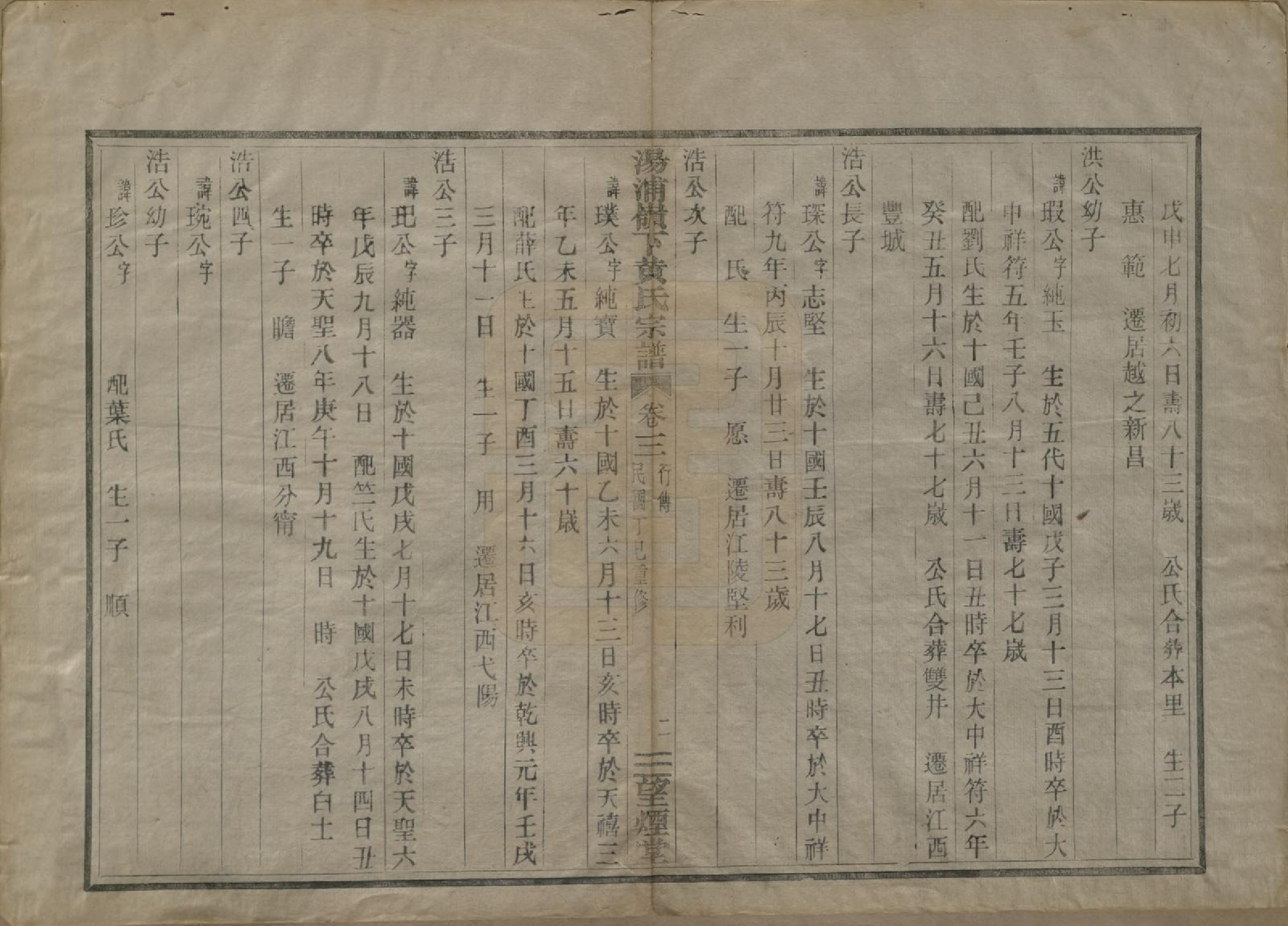 GTJP0582.黄.浙江绍兴.会稽汤浦岭下黄氏宗谱四卷.民国六年（1917）_003.pdf_第2页