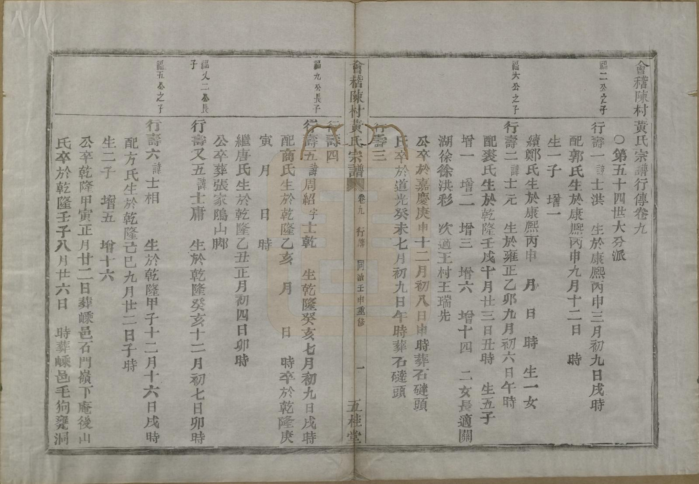 GTJP0642.黄.浙江绍兴.会稽陈村黄氏宗谱十卷.清同治十一年（1872）_009.pdf_第2页