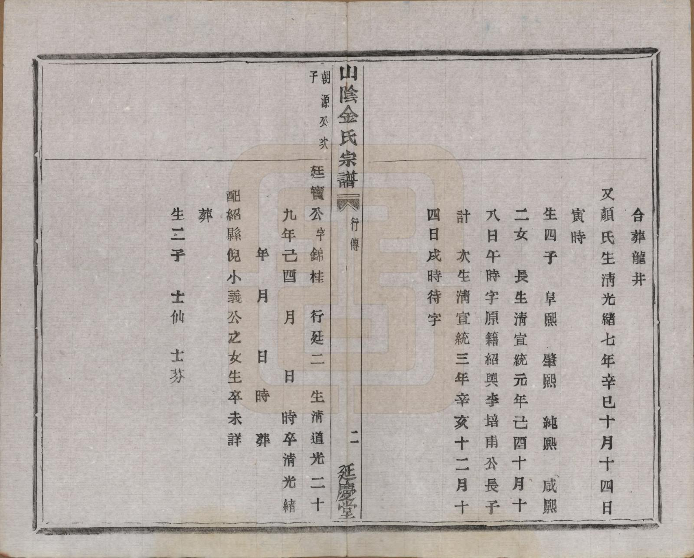 GTJP0718.金.浙江绍兴.山阴金氏宗谱.民国十九年（1930）_003.pdf_第2页