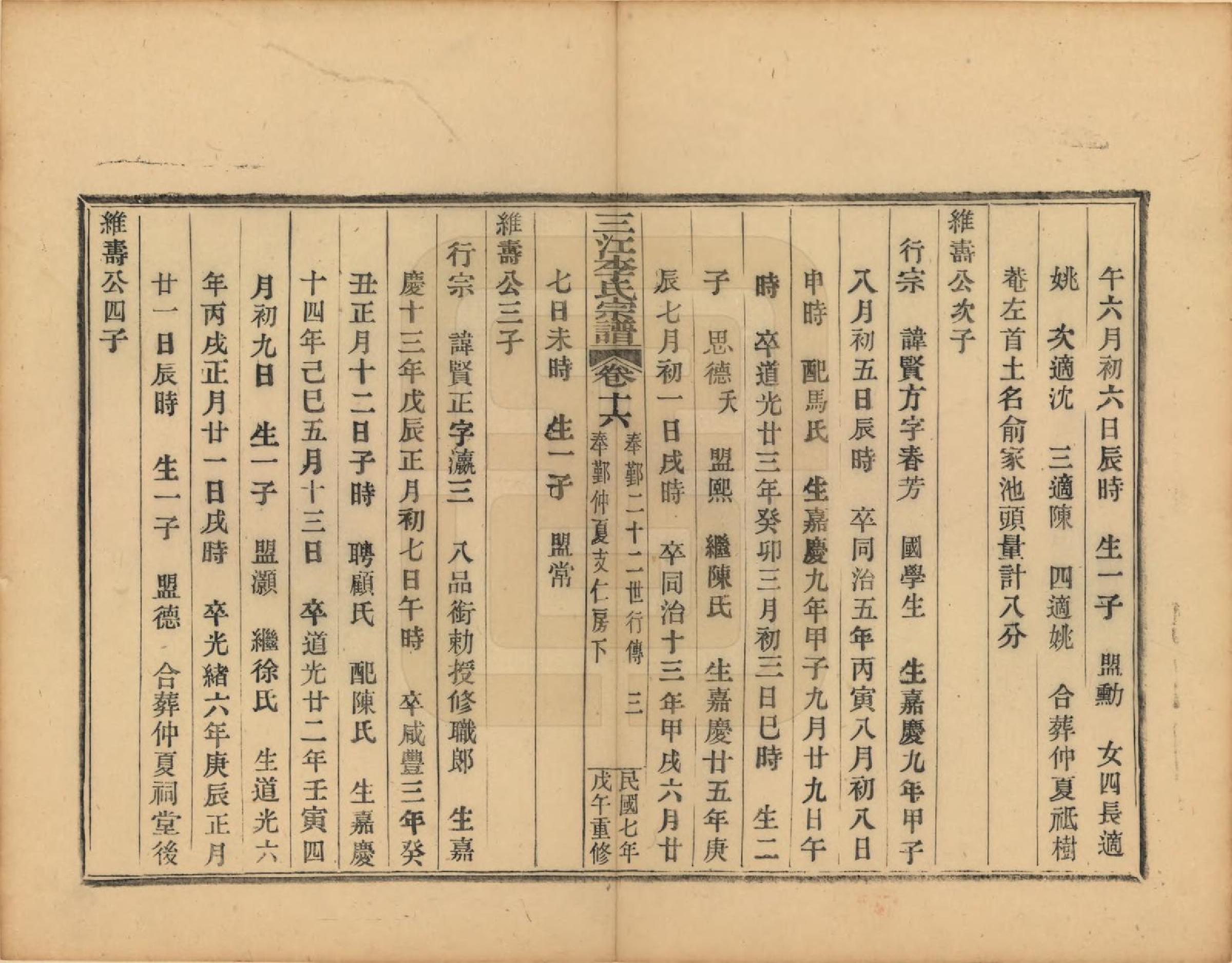 GTJP0818.李.浙江.三江李氏宗谱三十二卷首一卷末一卷.民国七年（1918）_016.pdf_第3页