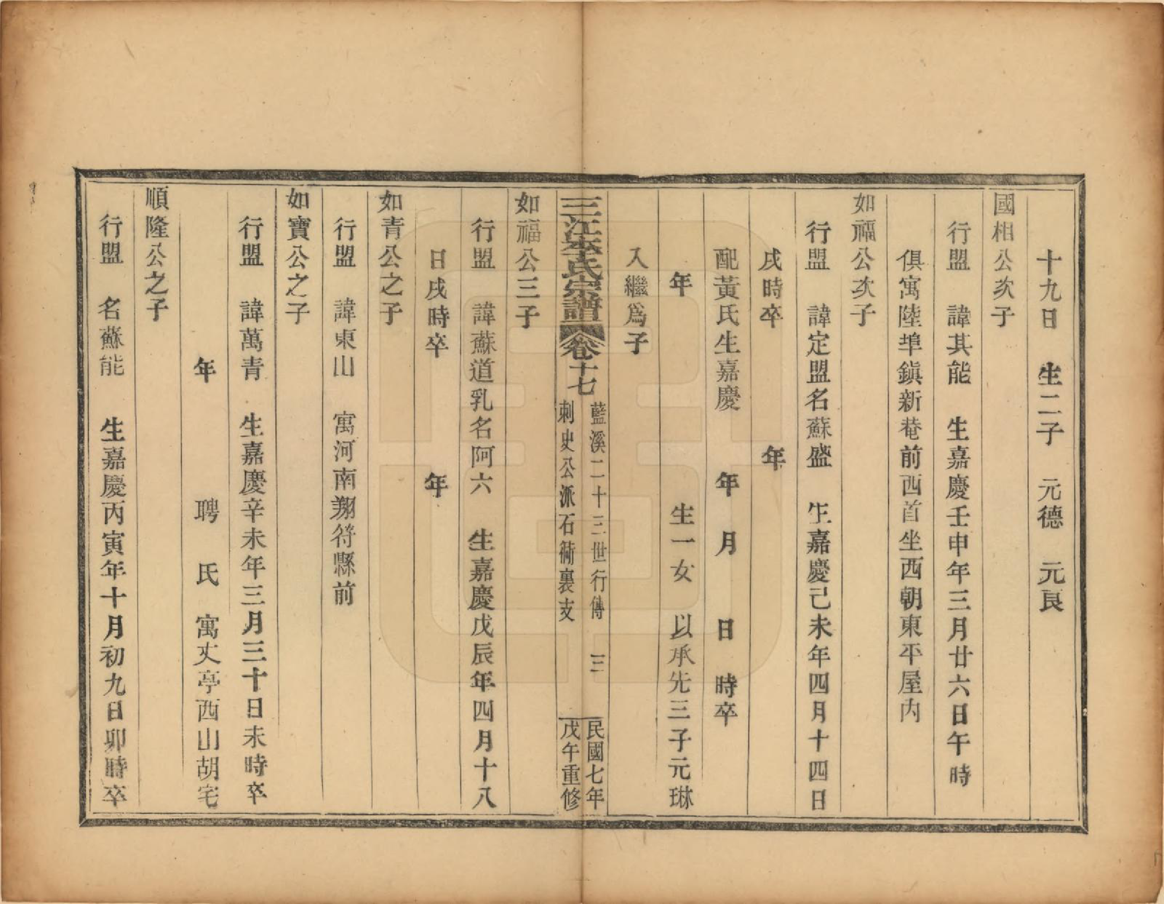 GTJP0818.李.浙江.三江李氏宗谱三十二卷首一卷末一卷.民国七年（1918）_017.pdf_第3页