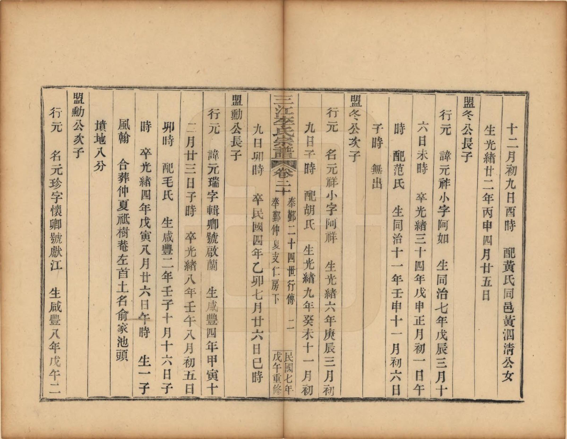 GTJP0818.李.浙江.三江李氏宗谱三十二卷首一卷末一卷.民国七年（1918）_020.pdf_第2页