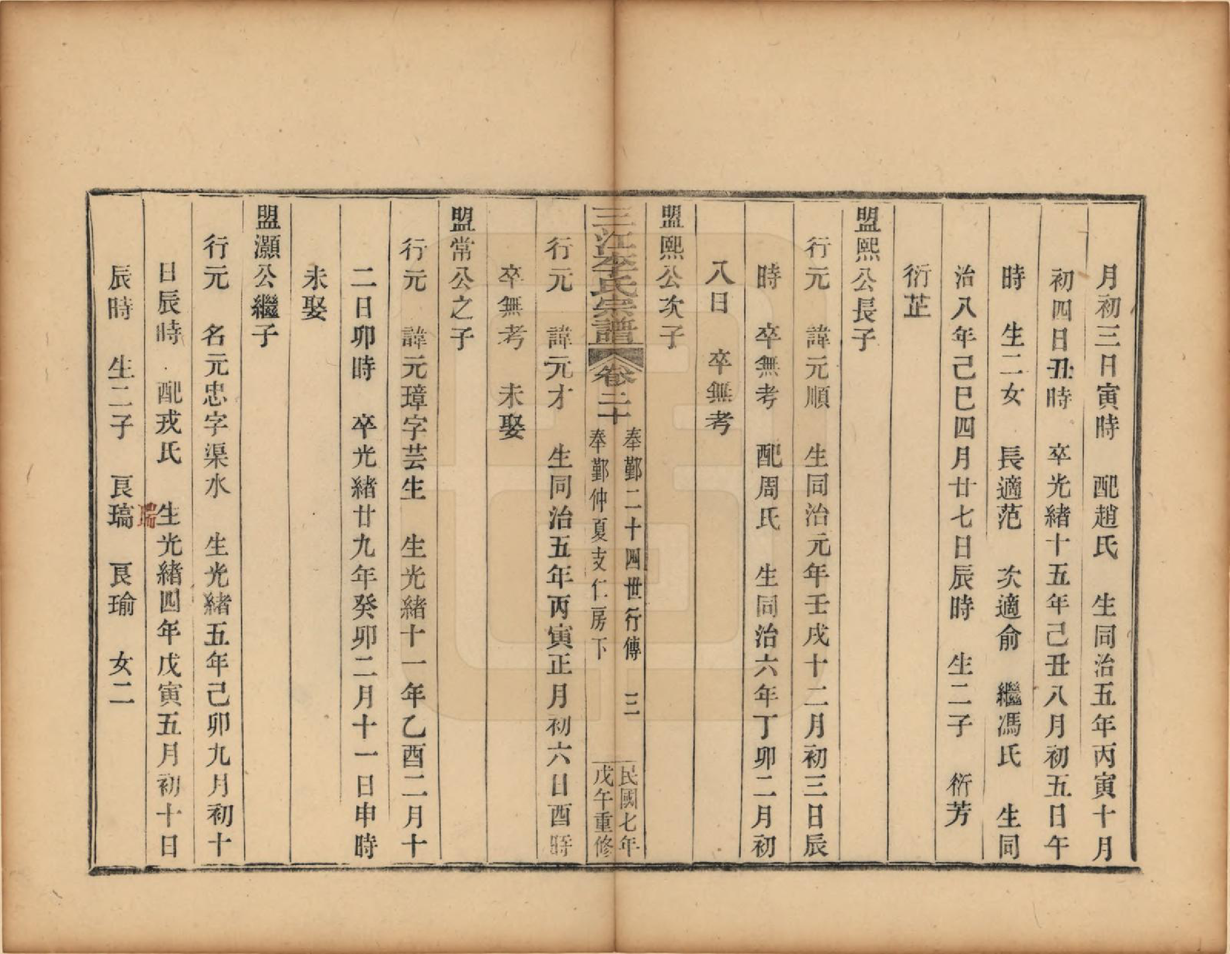 GTJP0818.李.浙江.三江李氏宗谱三十二卷首一卷末一卷.民国七年（1918）_020.pdf_第3页