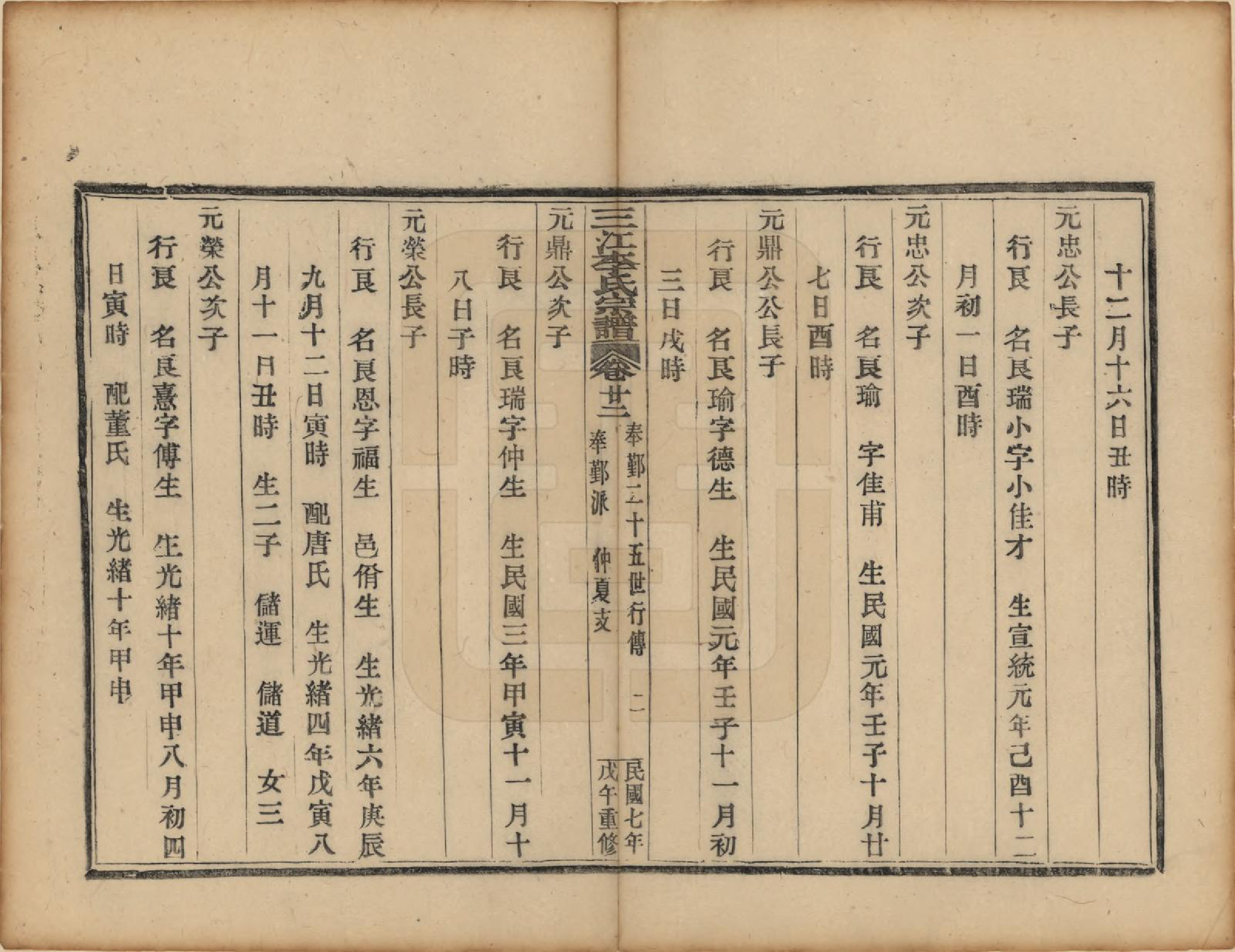 GTJP0818.李.浙江.三江李氏宗谱三十二卷首一卷末一卷.民国七年（1918）_022.pdf_第2页