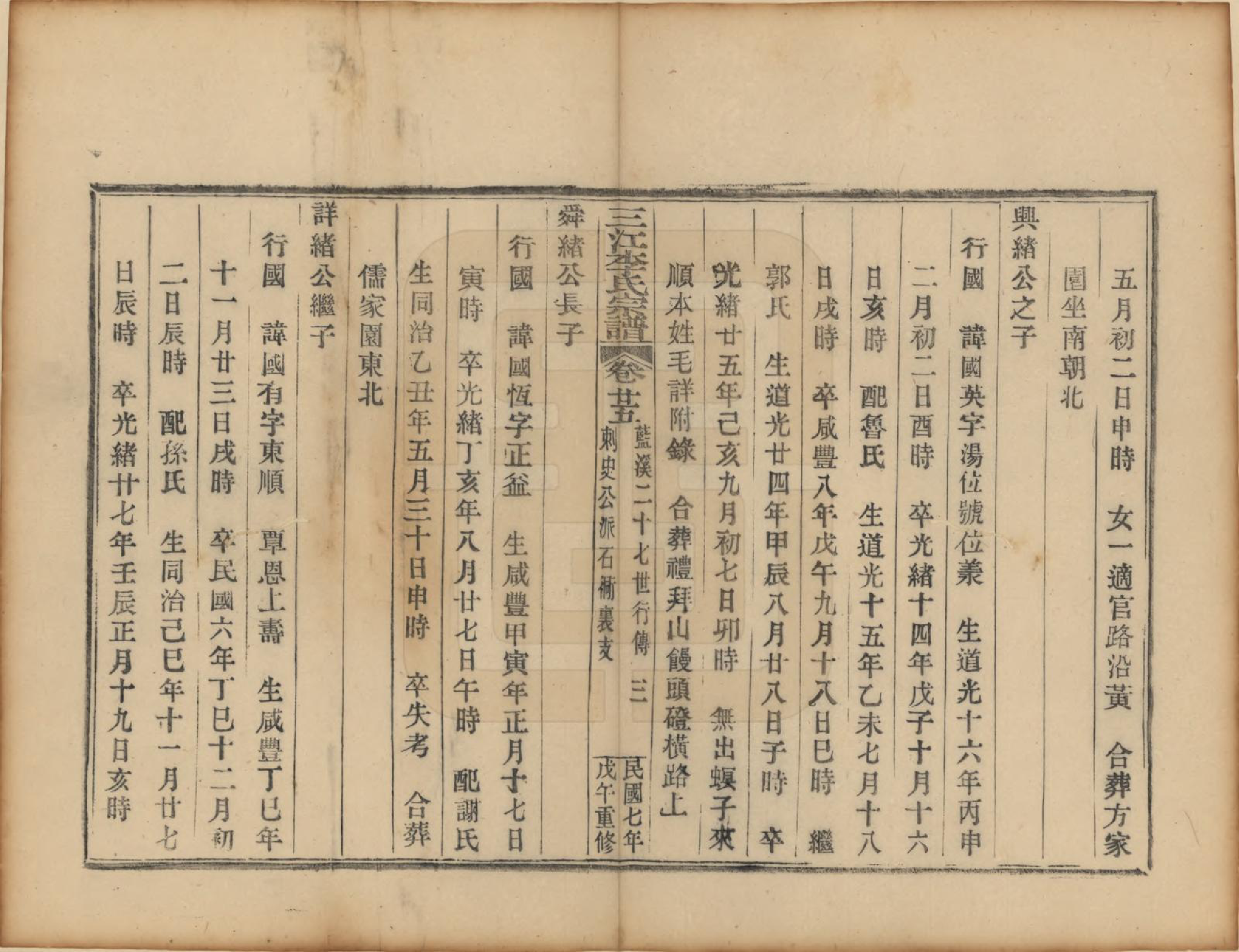 GTJP0818.李.浙江.三江李氏宗谱三十二卷首一卷末一卷.民国七年（1918）_025.pdf_第3页