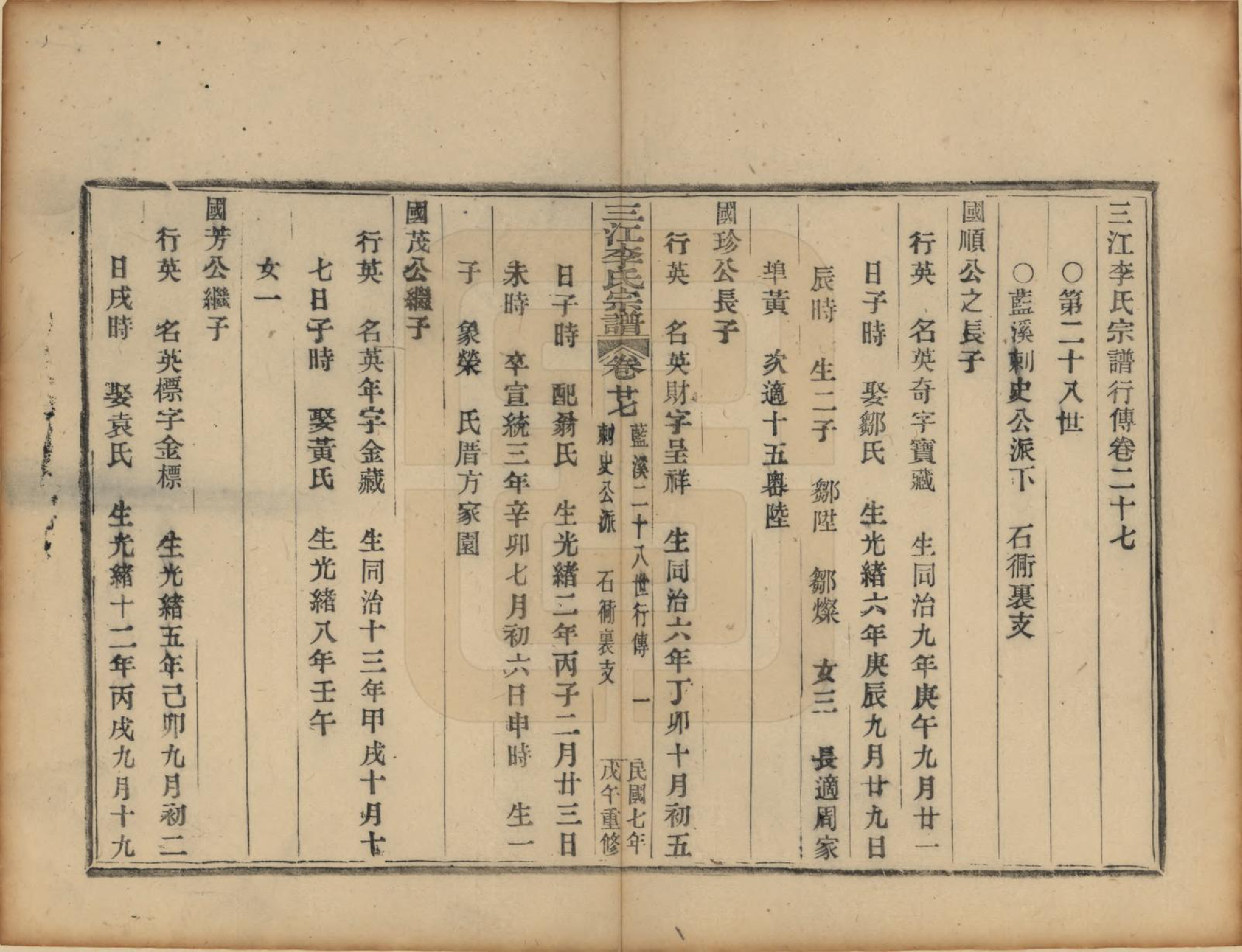 GTJP0818.李.浙江.三江李氏宗谱三十二卷首一卷末一卷.民国七年（1918）_027.pdf_第1页