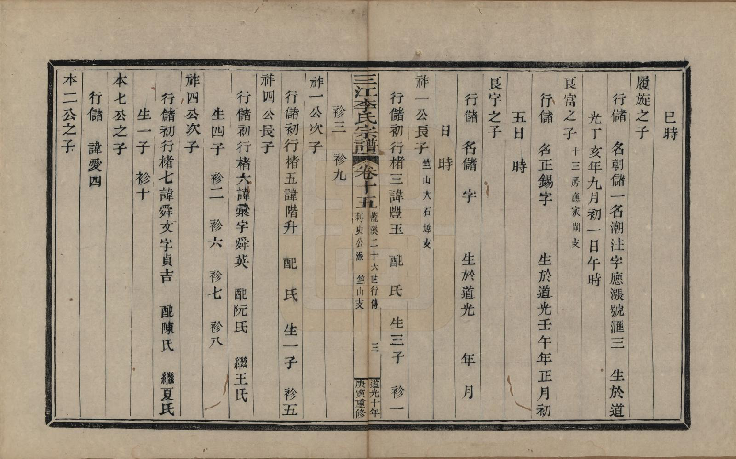 GTJP0840.李.浙江.三江李氏宗谱十七卷首—卷末—卷.清道光十年(1830)_015.pdf_第3页