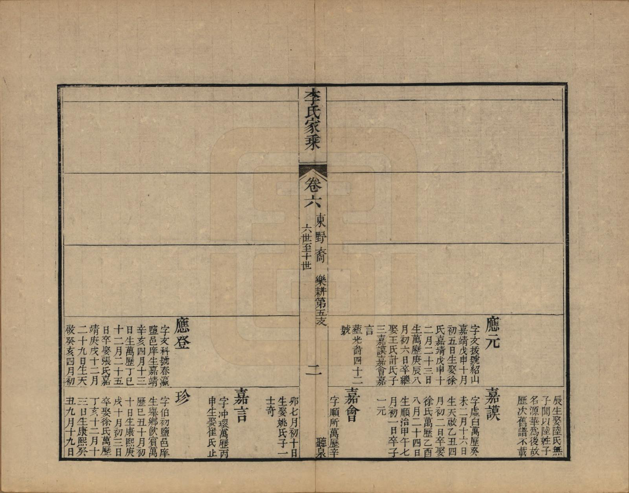 GTJP0849.李.浙江海盐.苞溪李氏家乘二十卷.清光绪十六年（1890）_006.pdf_第2页