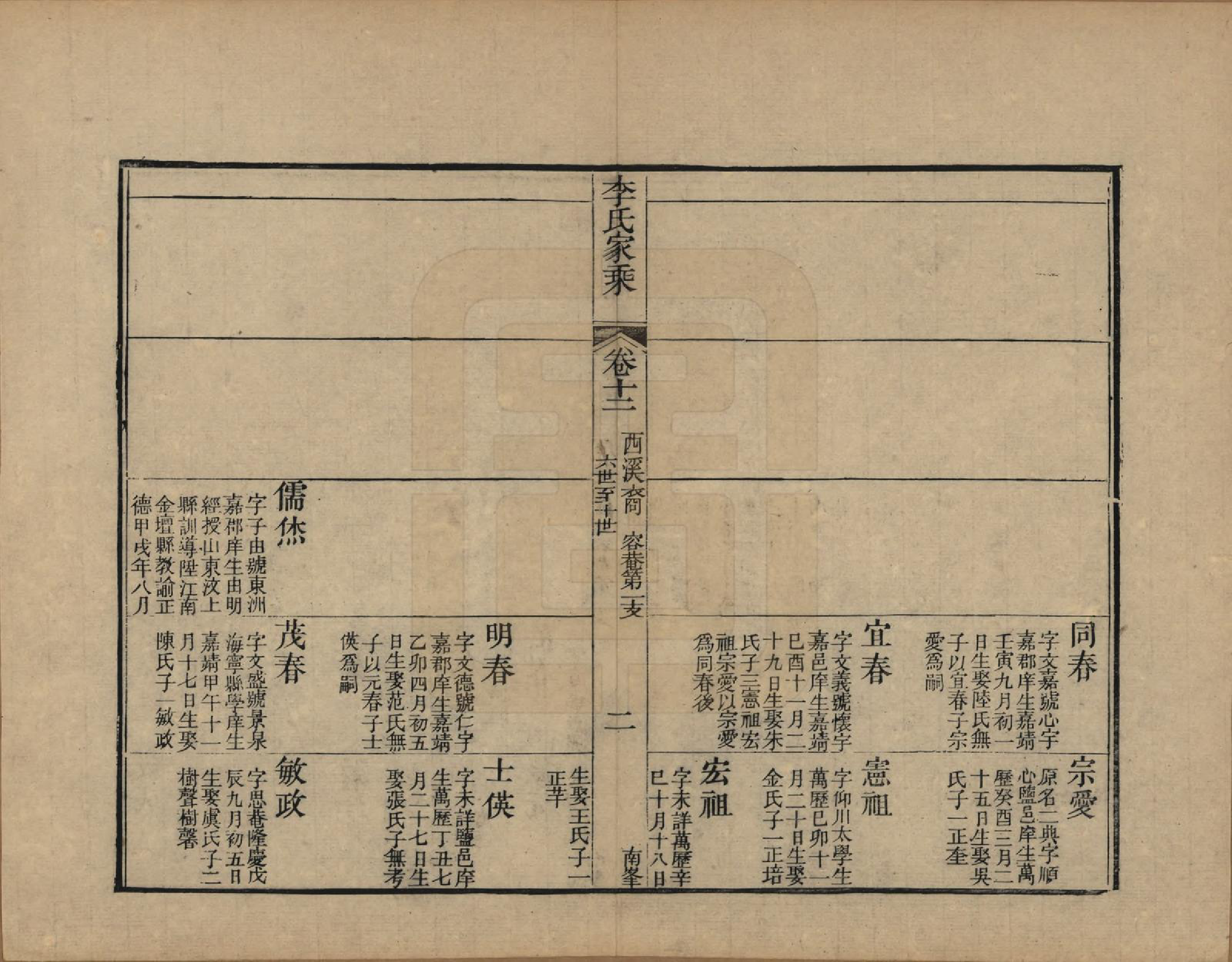 GTJP0849.李.浙江海盐.苞溪李氏家乘二十卷.清光绪十六年（1890）_012.pdf_第2页