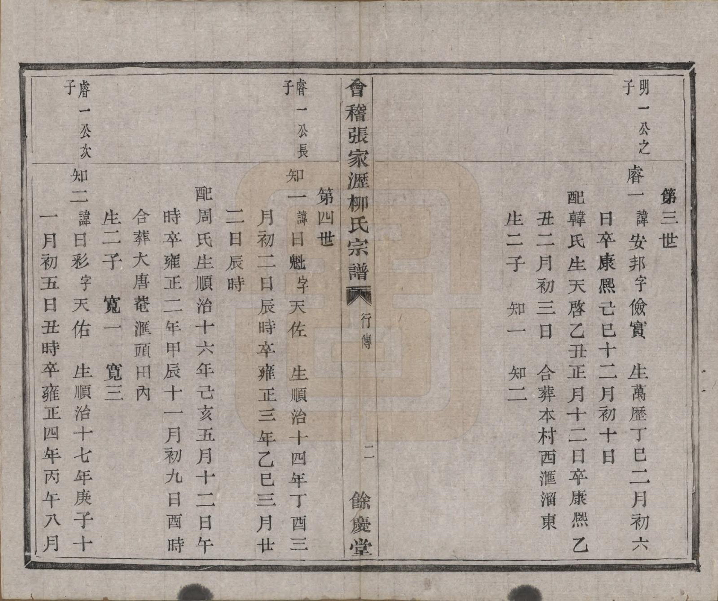 GTJP0997.柳.浙江绍兴.会稽张家沥柳氏宗谱不分卷.清咸丰七年（1857）_002.pdf_第2页