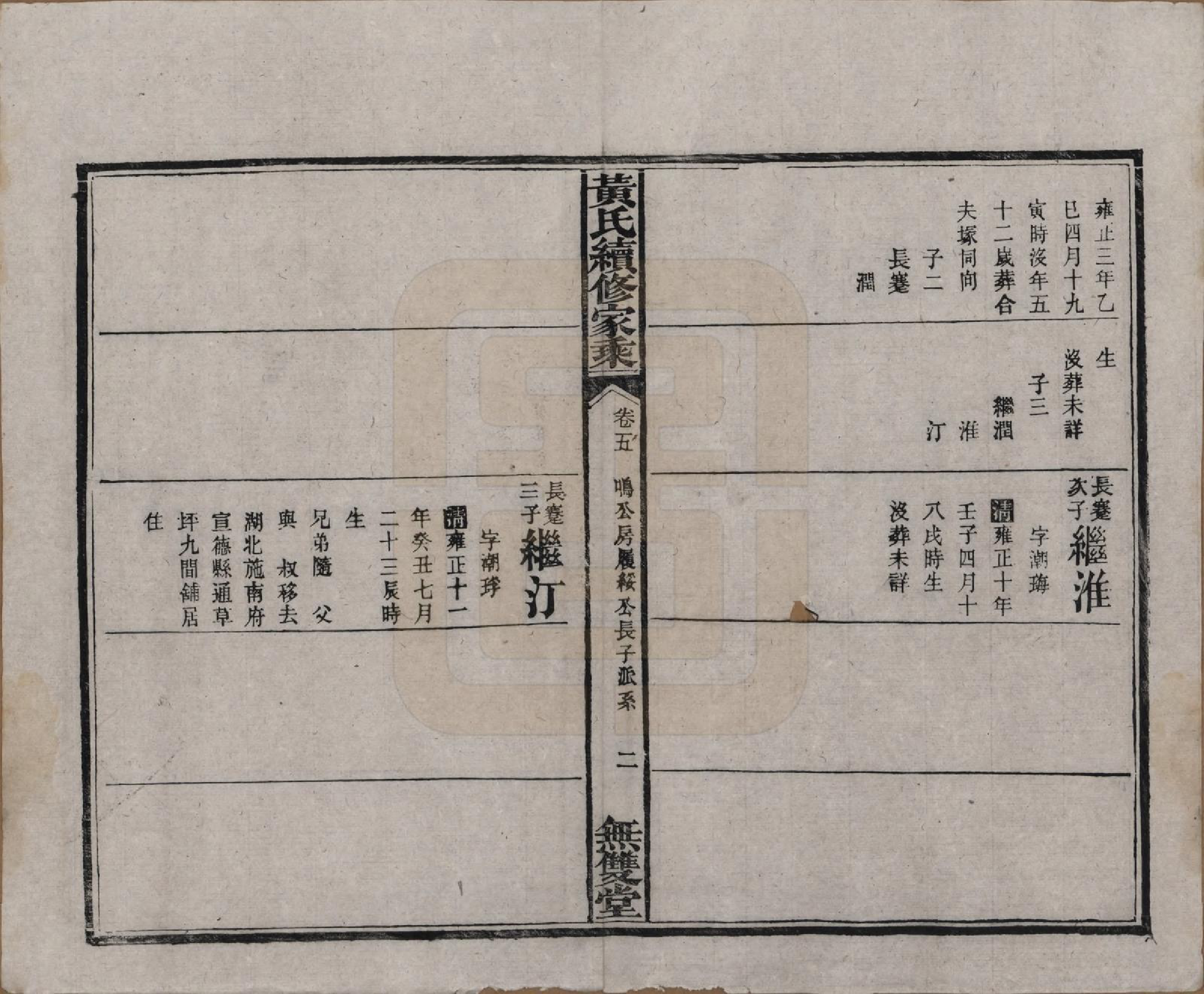 GTJP0583.黄.广东惠州.黄氏续修家乘十卷.民国六年（1917）_005.pdf_第2页