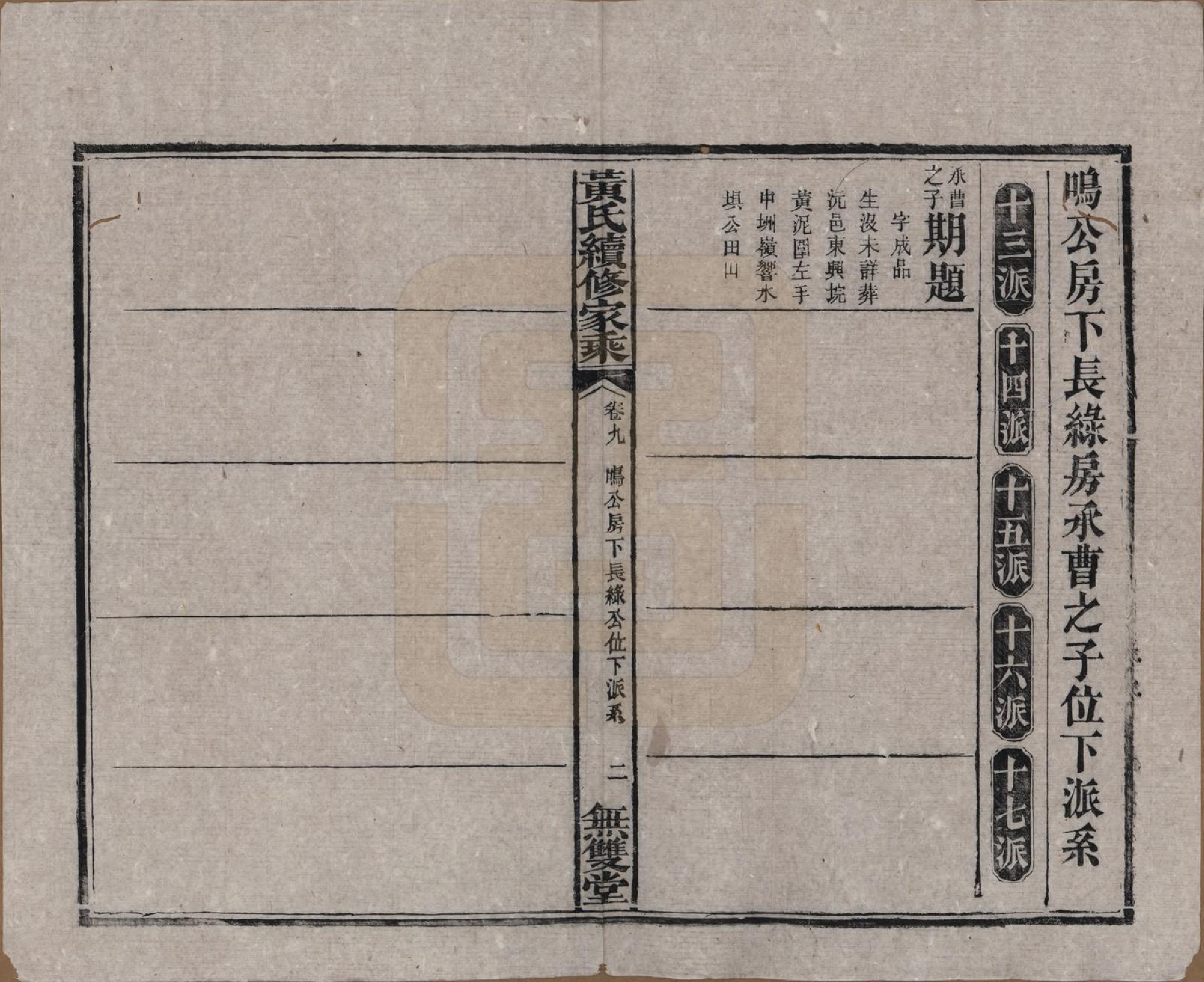 GTJP0583.黄.广东惠州.黄氏续修家乘十卷.民国六年（1917）_009.pdf_第2页