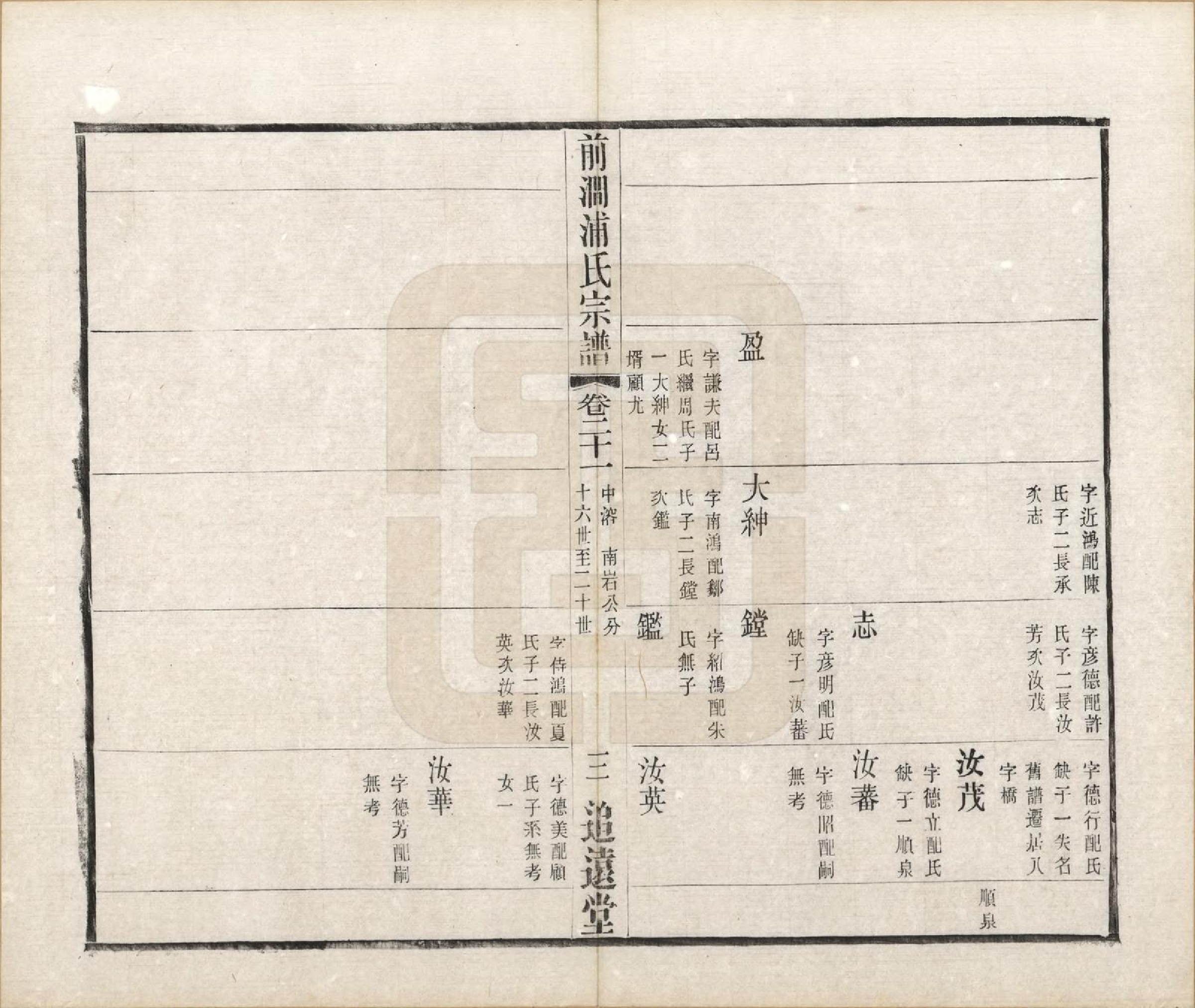 GTJP1149.浦.江苏无锡.前涧浦氏宗谱二十四卷首一卷附世系图四卷诵芬录七卷.民国二十年（1931）_021.pdf_第3页