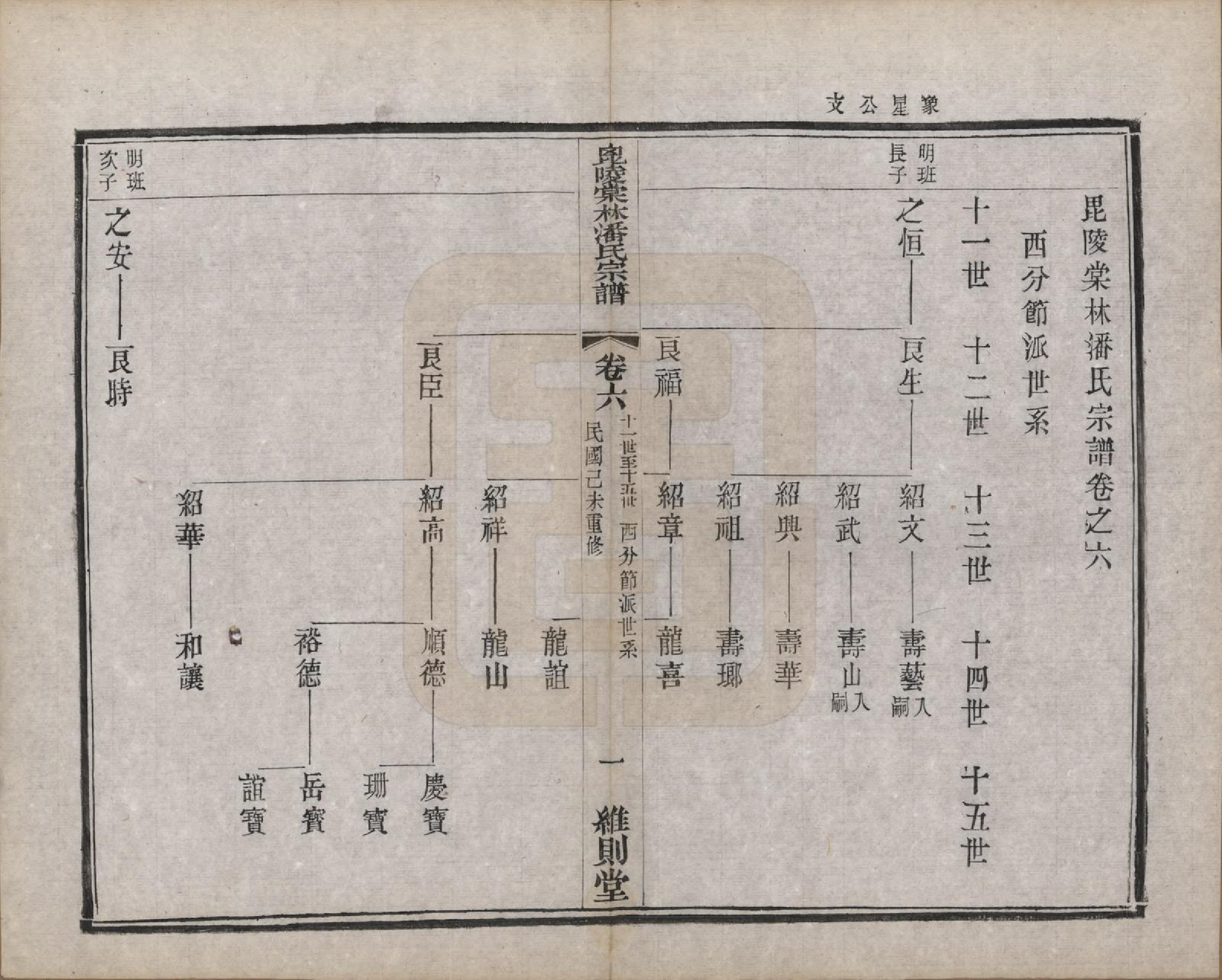 GTJP1118.潘.江苏常州.毗陵棠林潘氏宗谱十二卷首一卷.民国八年（1919）_006.pdf_第1页