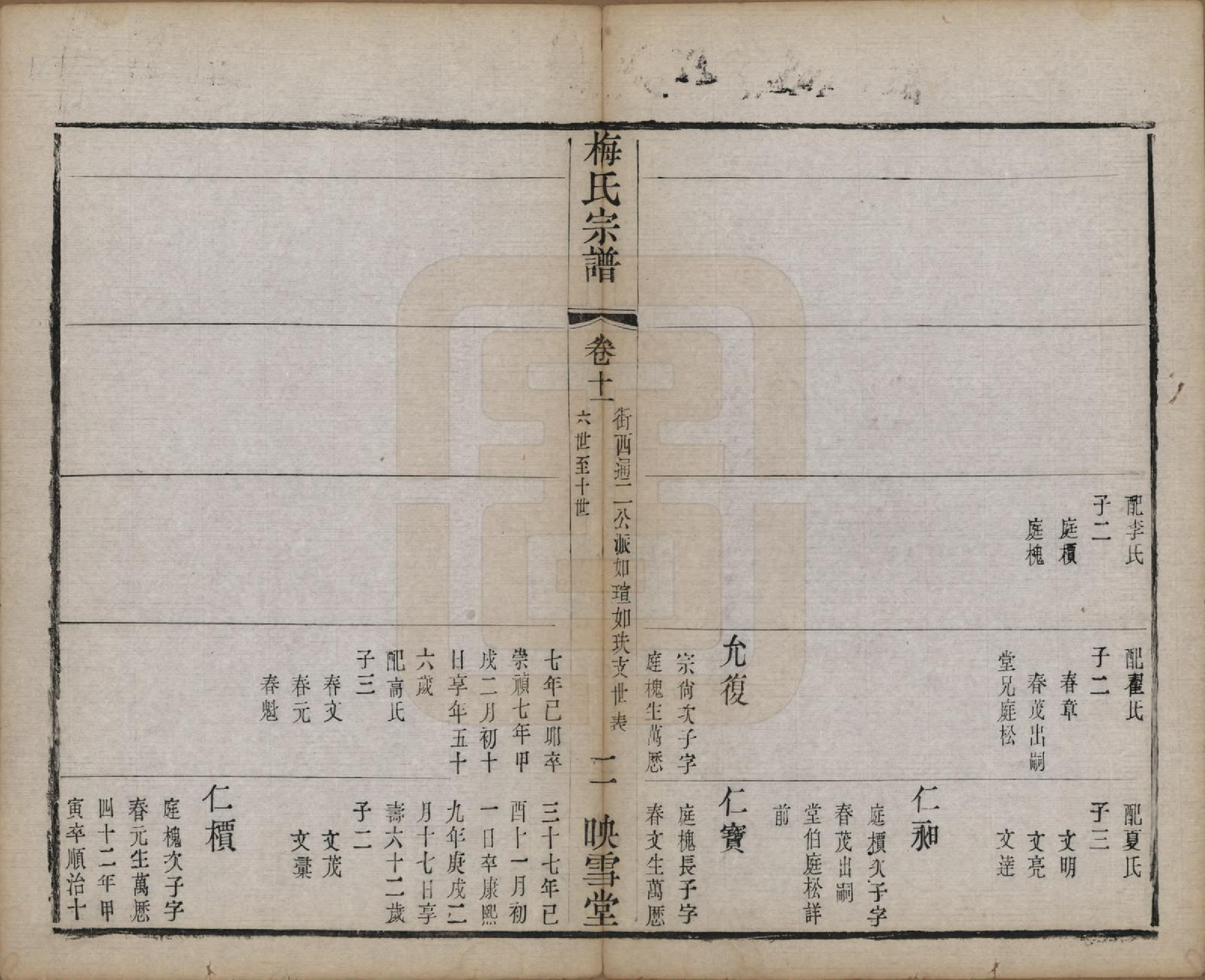 GTJP1087.梅.江苏暨阳.梅氏宗谱十二卷.清光绪五年（1879）_011.pdf_第2页