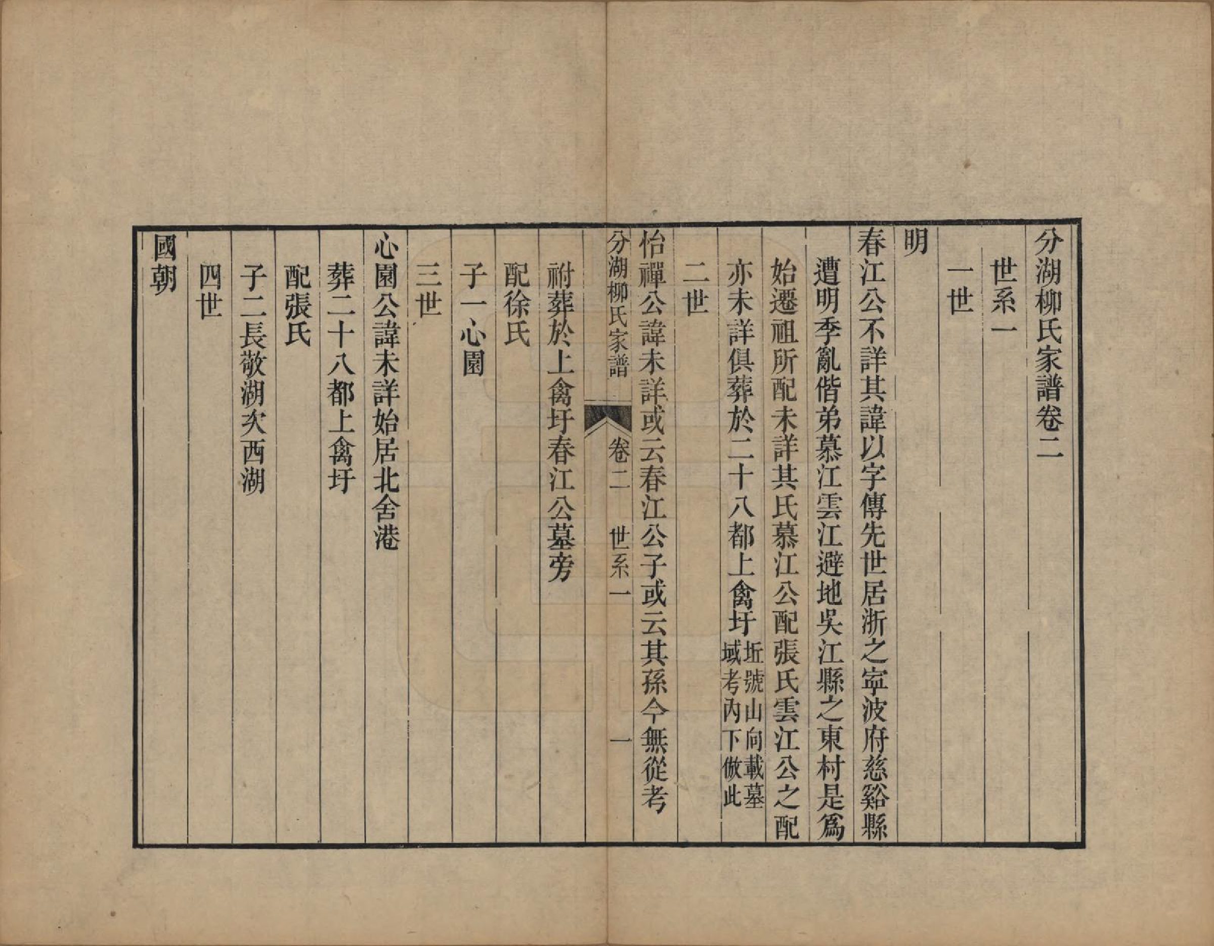 GTJP0995.柳.江苏吴江.分湖柳氏家谱十卷.清道光二十一年（1841）_002.pdf_第1页