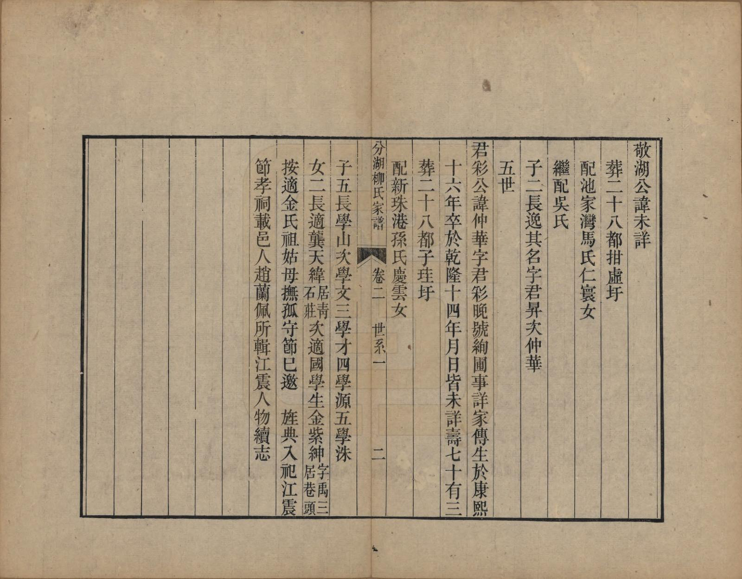 GTJP0995.柳.江苏吴江.分湖柳氏家谱十卷.清道光二十一年（1841）_002.pdf_第2页