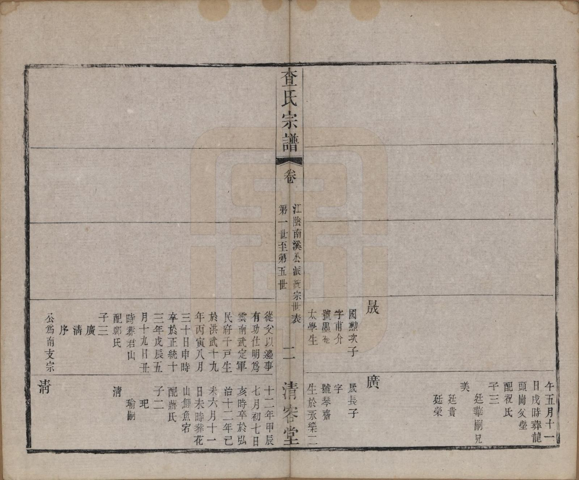 GTJP0094.查.江苏常州.毘陵查氏宗谱二十卷.清光绪四年（1878）_018.pdf_第2页