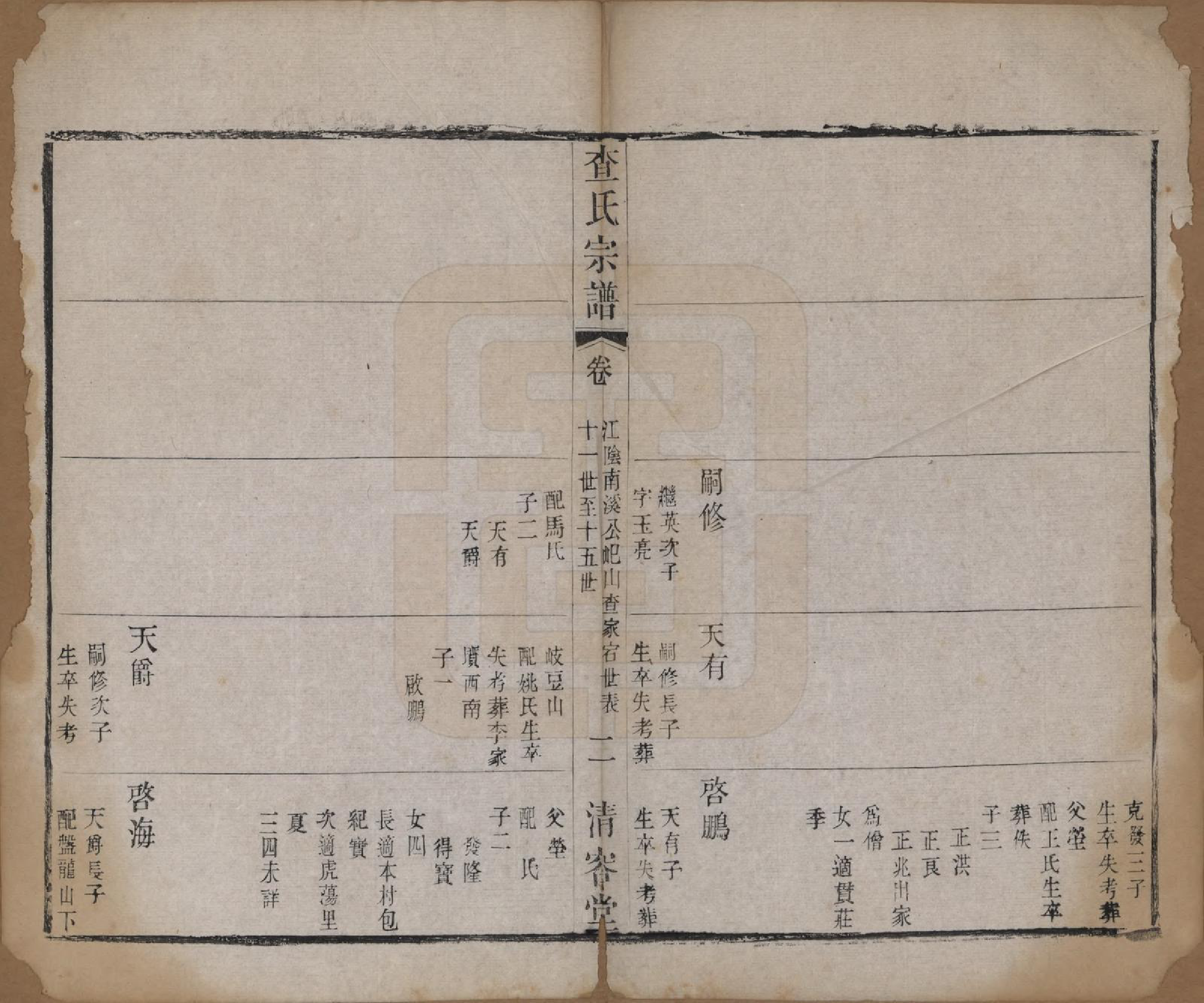 GTJP0094.查.江苏常州.毘陵查氏宗谱二十卷.清光绪四年（1878）_020.pdf_第2页