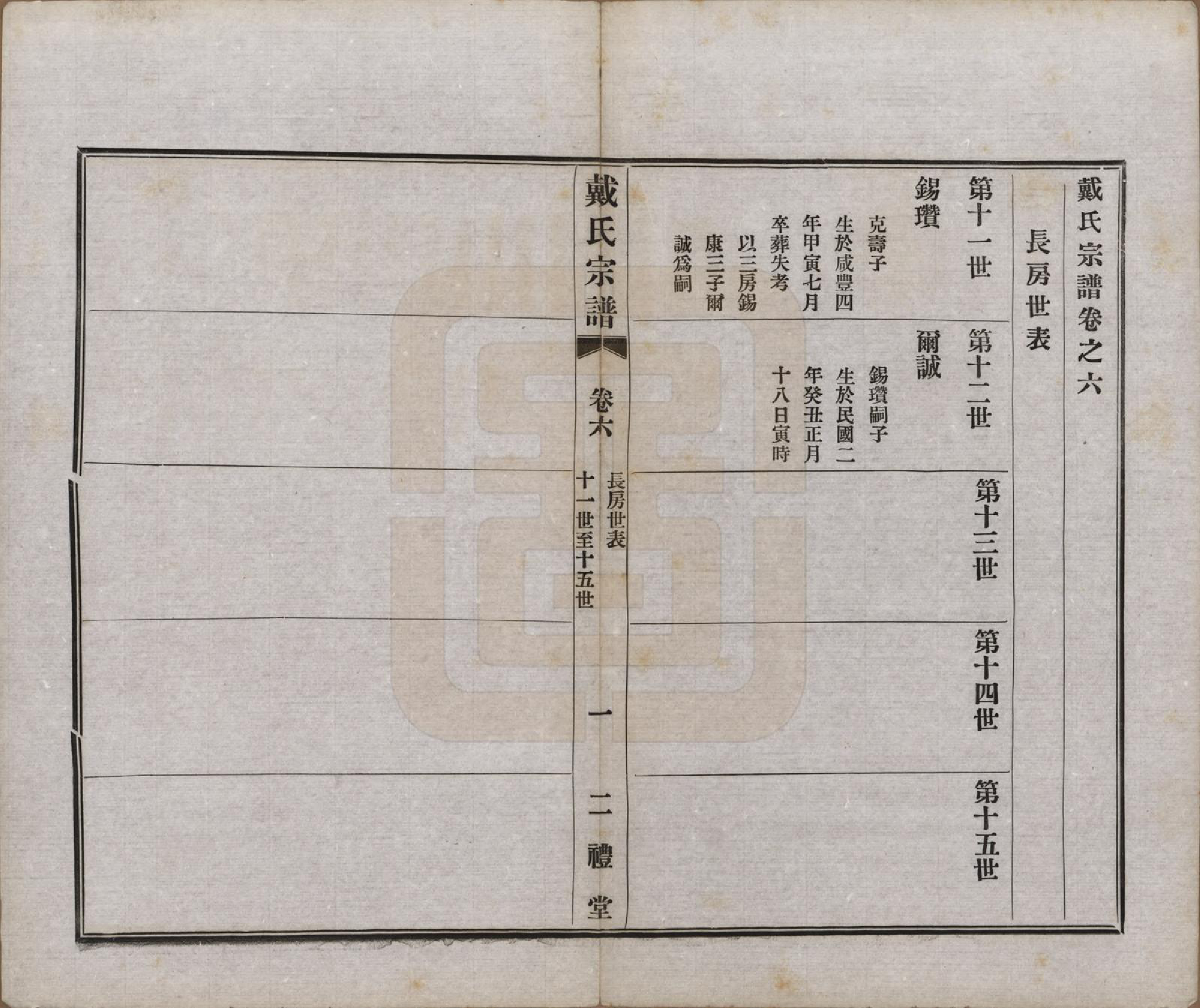 GTJP0256.戴.江苏常州.戴氏宗谱六卷.民国五年（1916）_006.pdf_第1页