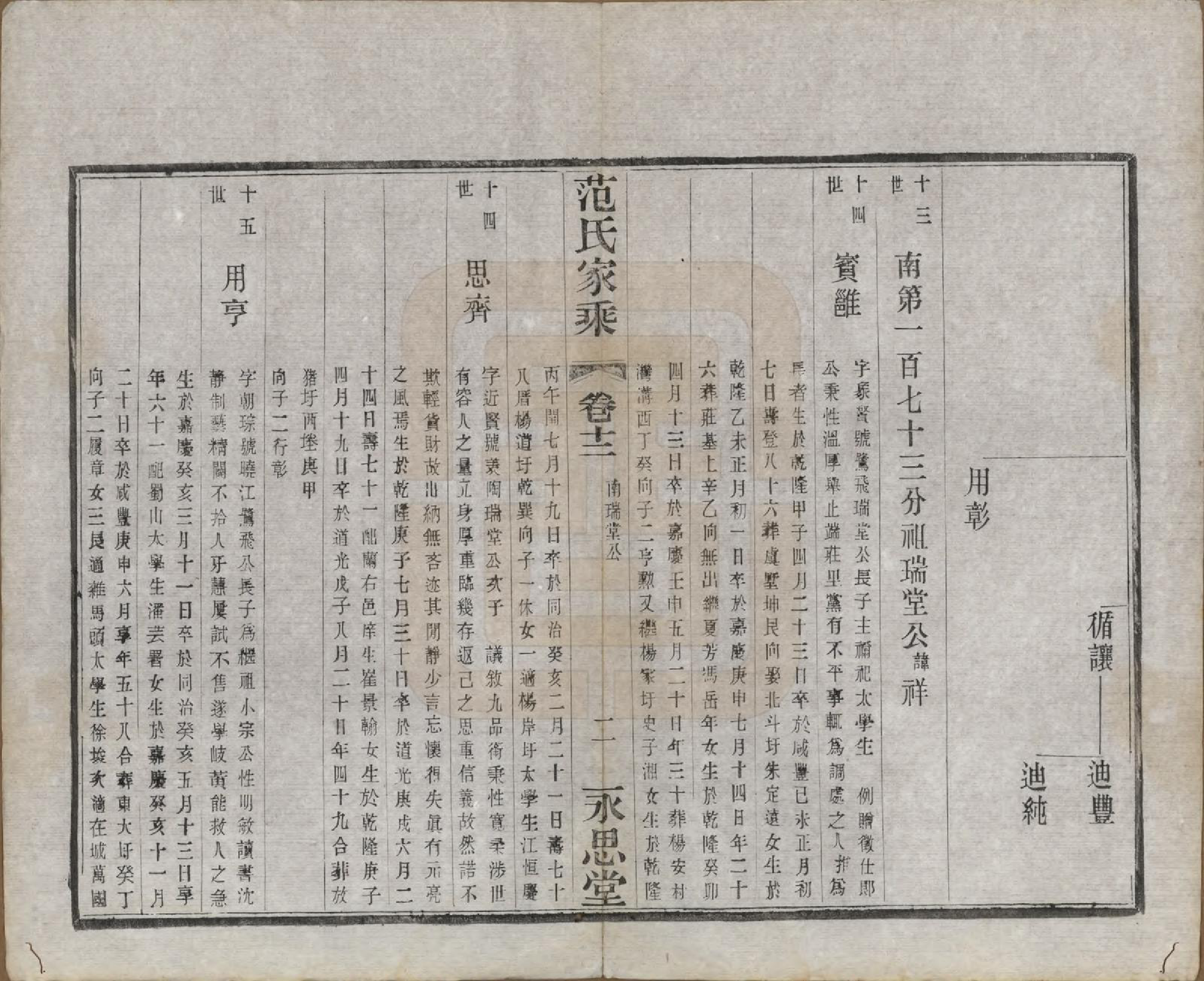 GTJP0320.范.江苏宜兴.荆溪范氏家乘二十四卷.民国十五年（1926）_012.pdf_第2页