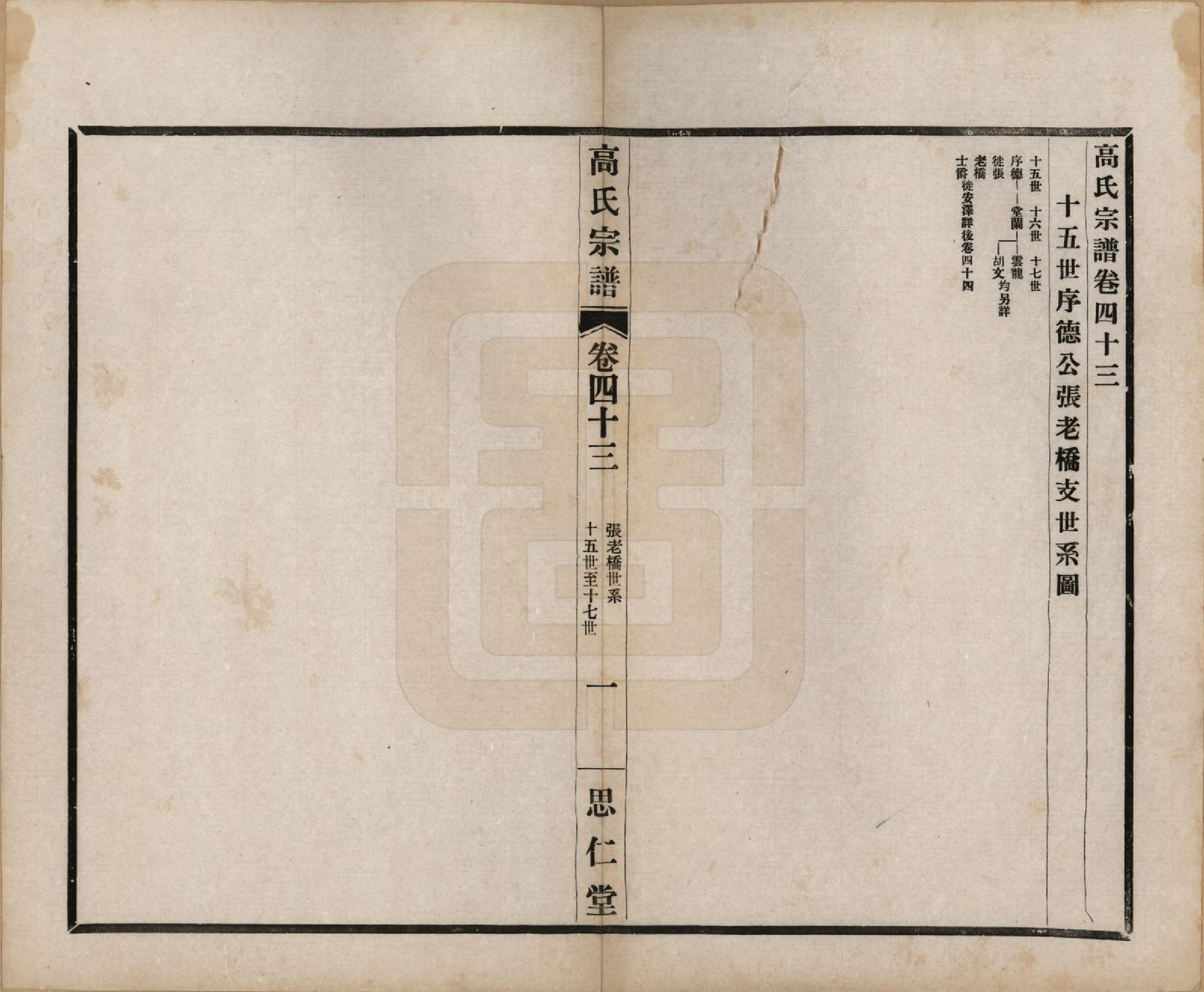 GTJP0379.高.江苏无锡.高氏大统宗谱五十五卷首一卷.民国十五年（1926）_043.pdf_第1页