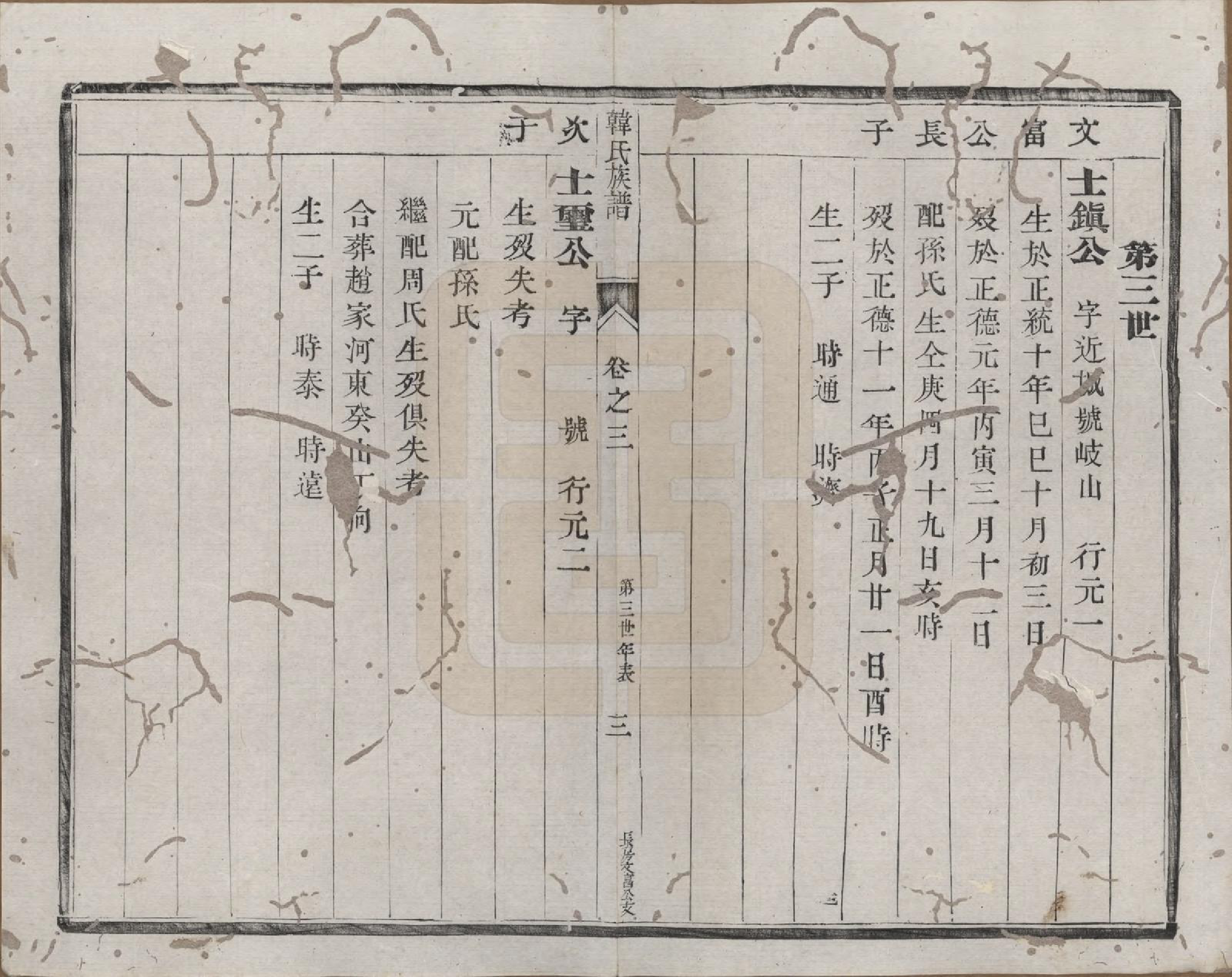 GTJP0466.韩.江苏泰兴.延令韩氏族谱八卷.清光绪十七年（1891）_003.pdf_第3页