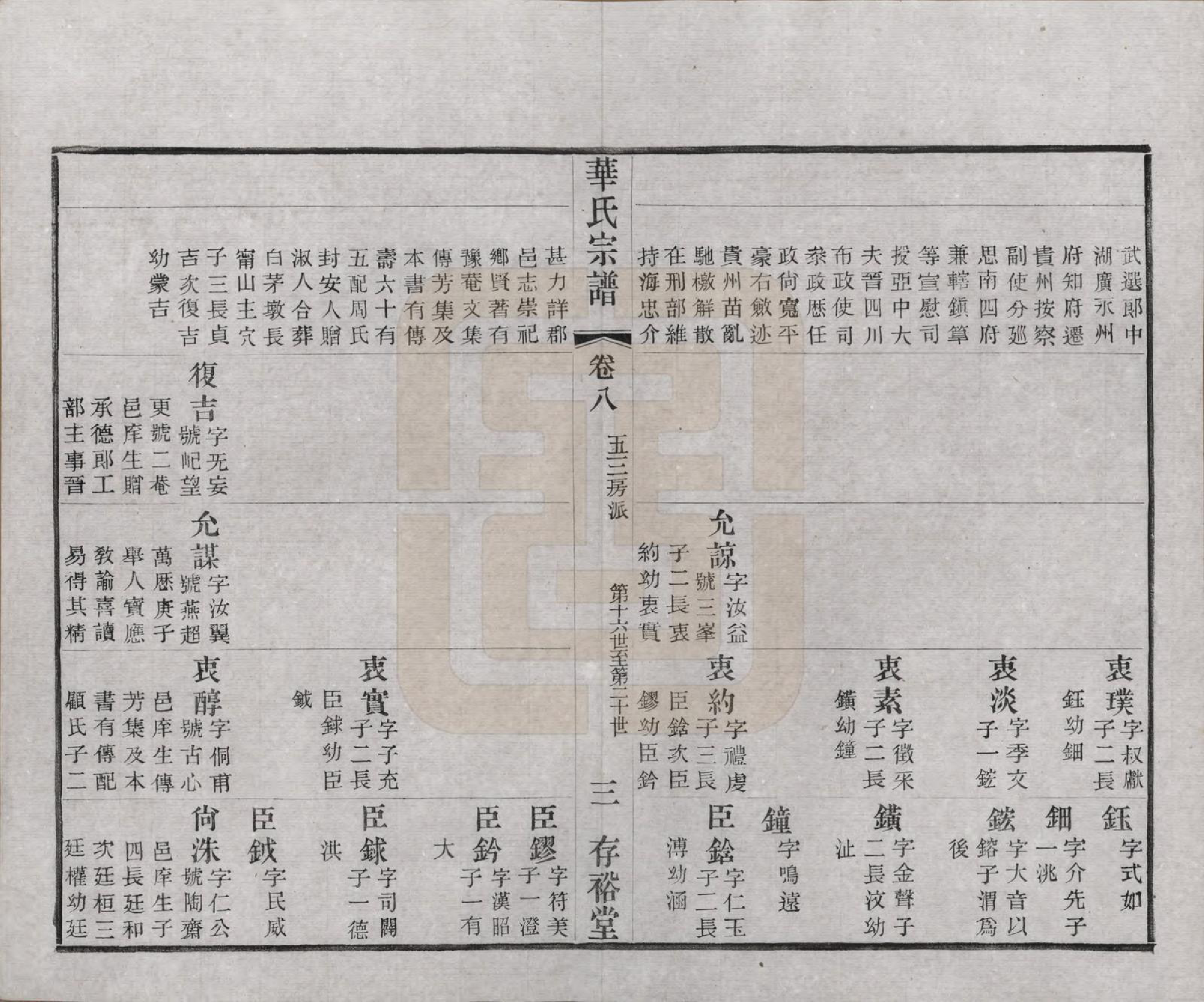 GTJP0563.华.江苏无锡.华氏通四三省公支宗谱十五卷首三卷末一卷.清宣统三年（1911）_008.pdf_第3页