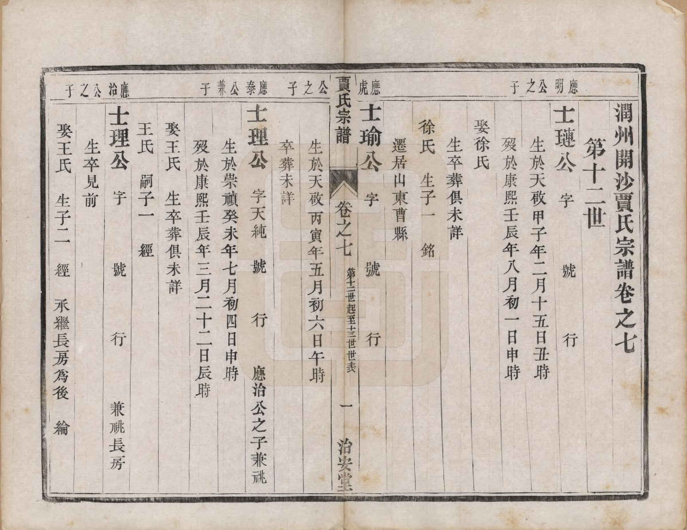 GTJP0655.贾.江苏润州.润州开沙贾氏宗谱十三卷.民国十八年（1929）_007.pdf_第1页